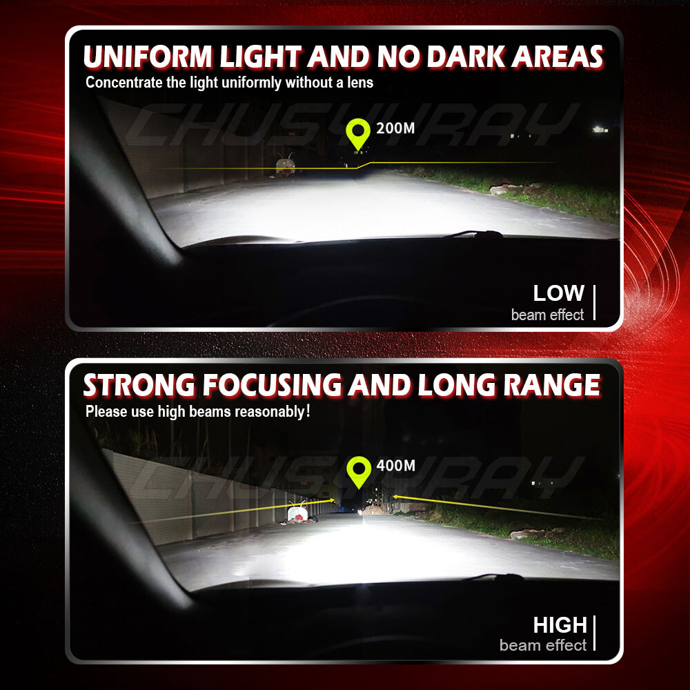2 x 5202 H16 PS24W High Power 100W 6000K Super White LED Fog DRL Lights Bulbs