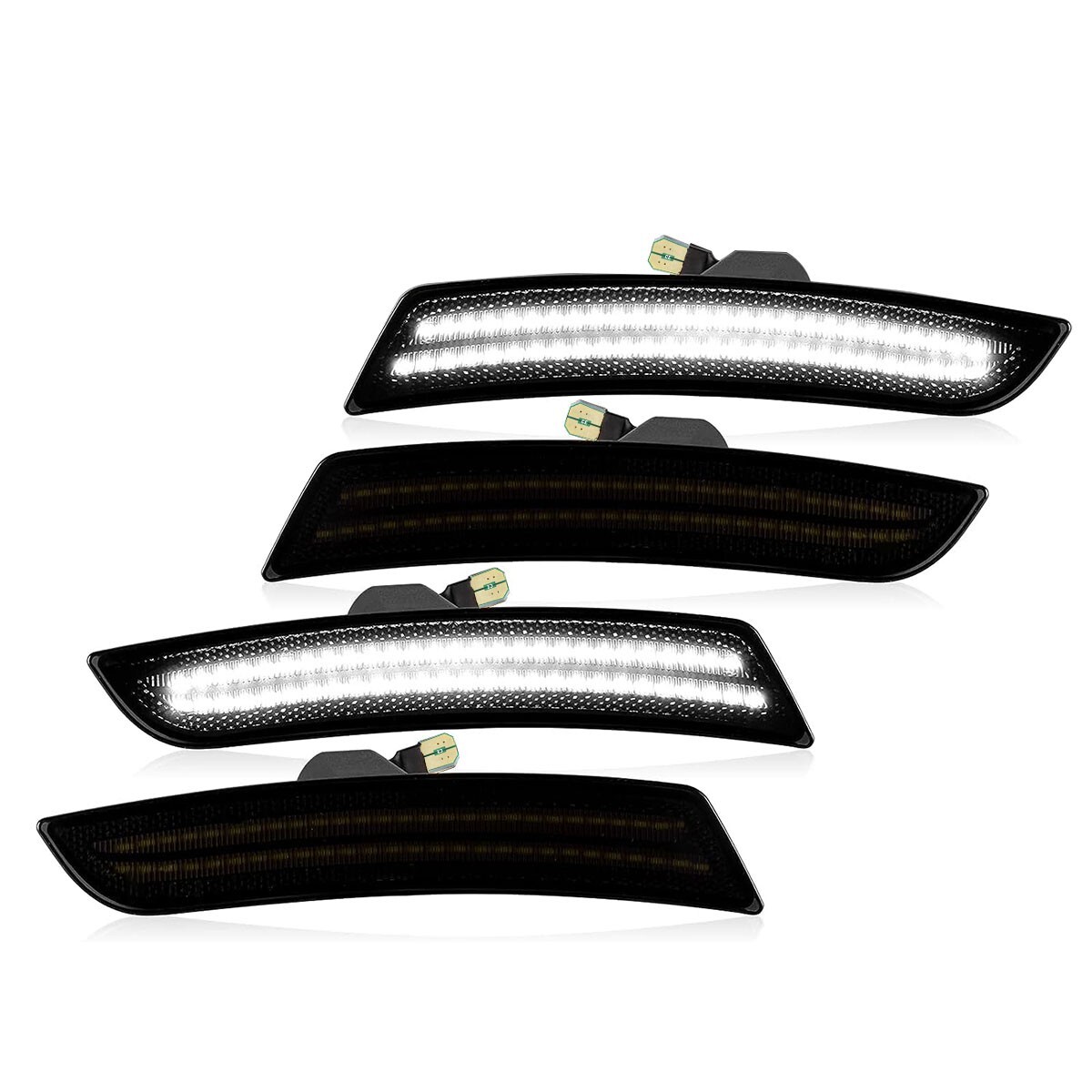 4PC LED Side Marker Lights Front Rear Fender Lamp Set for Chevy Camaro 2016-2023