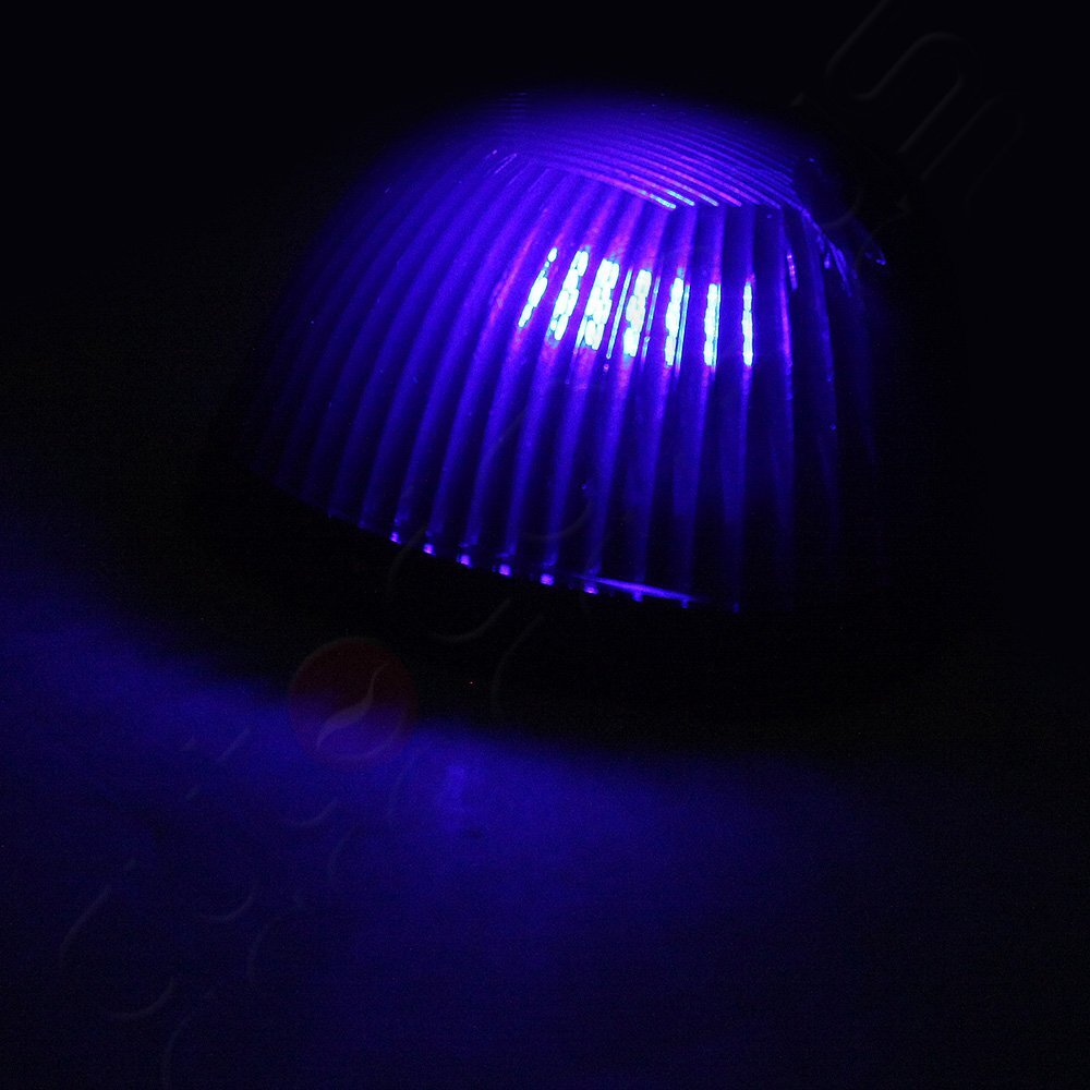 5PCS SMOKE LENS ROOF TOP CAB MARKER LIGHTS +PURPLE LED 12V FOR DODGE FORD TRUCK