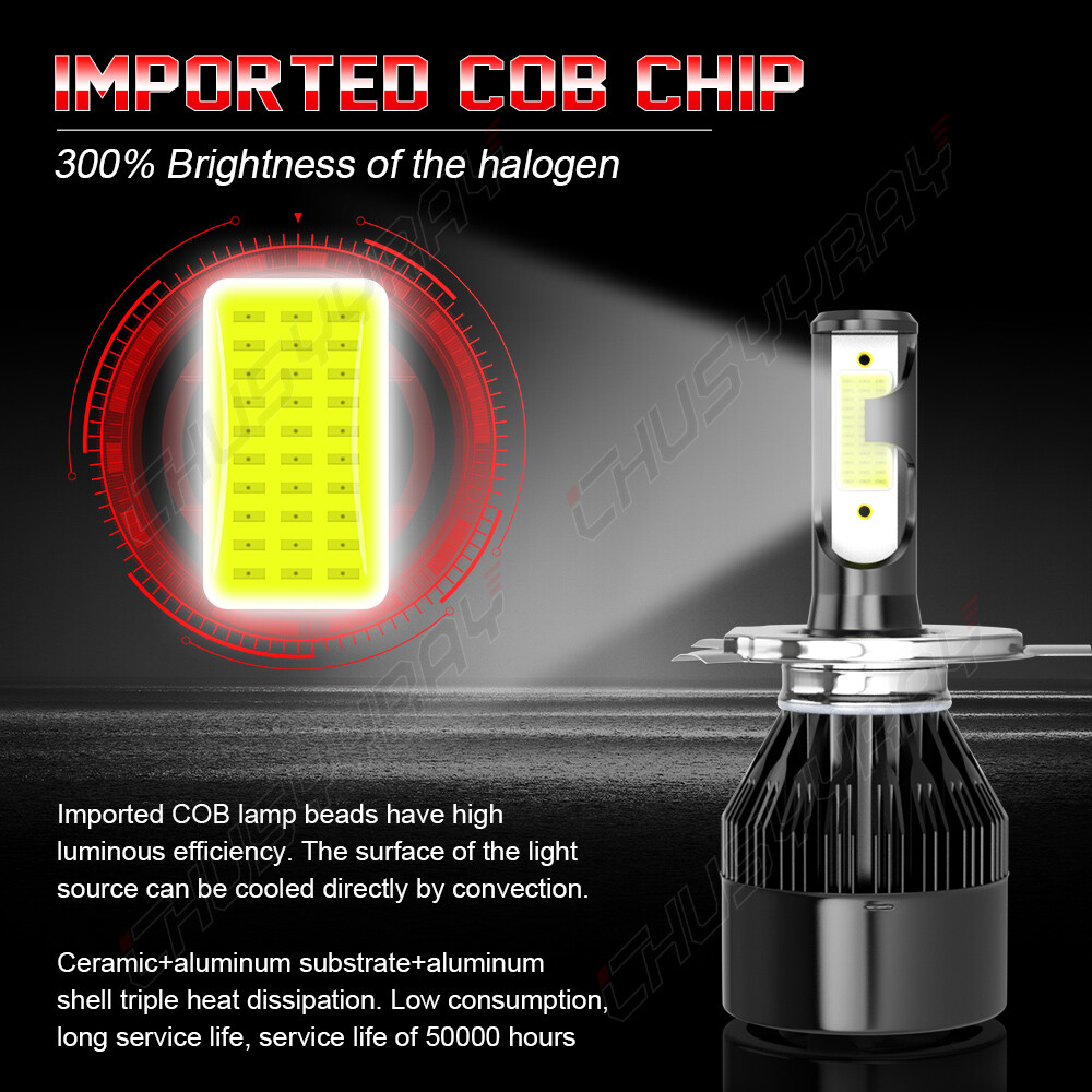 For 1967-1972 Chevy C10 Pair 7 inch LED Headlights Round DOT Approved Hi/Lo Lamp