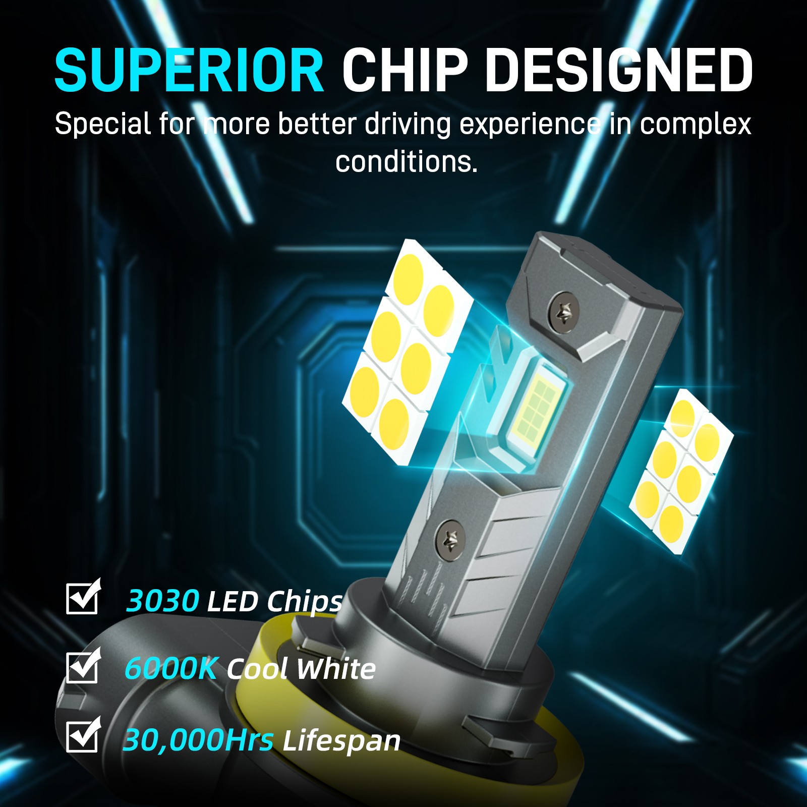 For Nissan Pathfinder 2013-2016- 2/6X LED Headlight Hi/Lo+Fog Light Bulbs 6000K