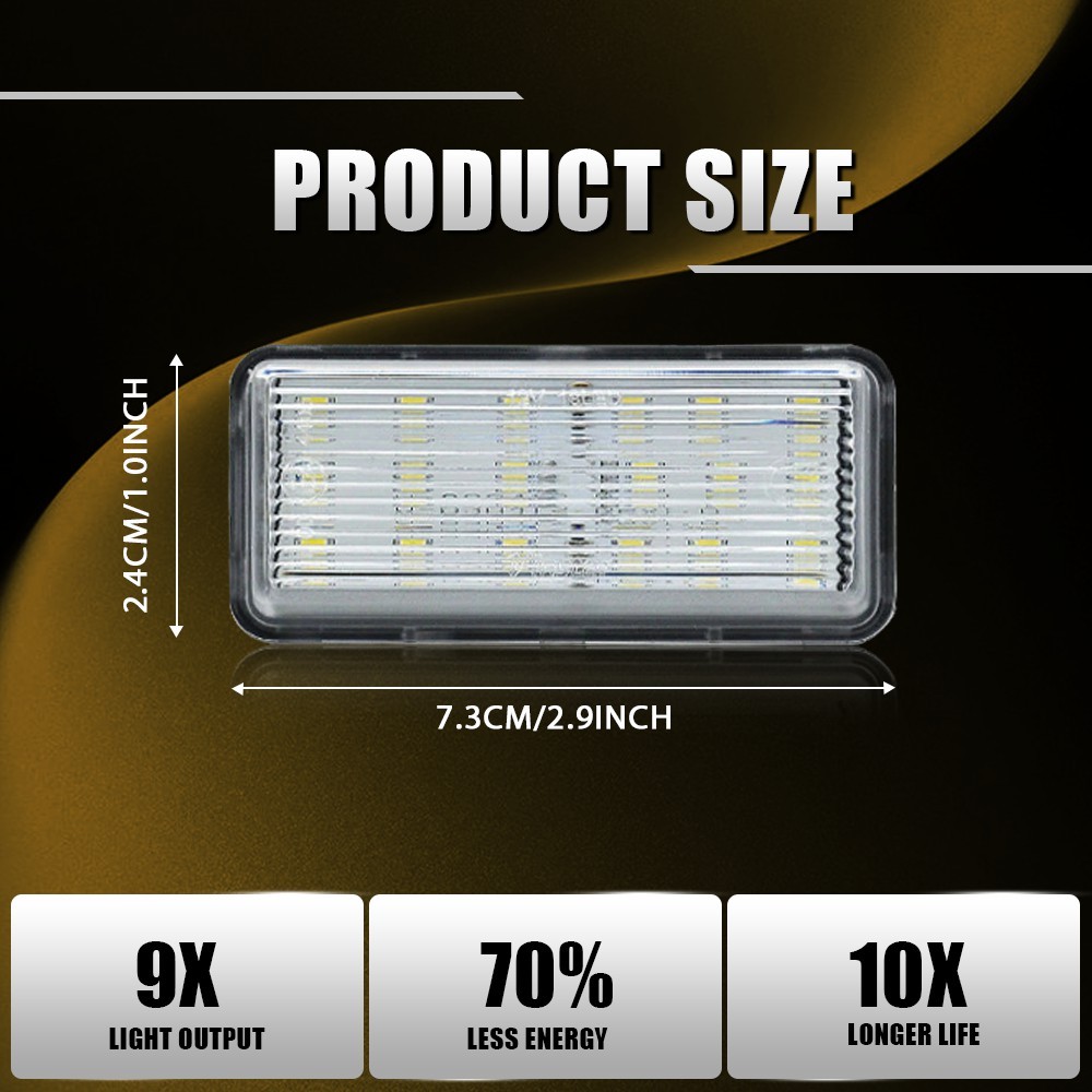 For Lexus LX470 1998-2007 Rear License Plate Lights Clear White Tail Tag Light