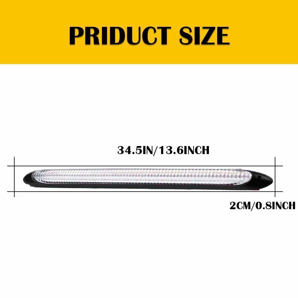 2pcs 34.5CM DRL LED Headlight Daytime Running Sequential Turn Signal Lamps Soft