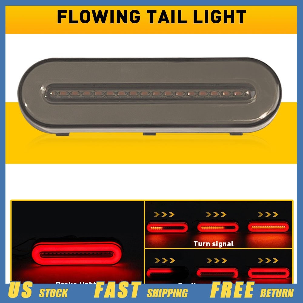 Motorcycle LED Flowing Brake Stop Turn Signal Running Tail Light Bar For ATV UTV