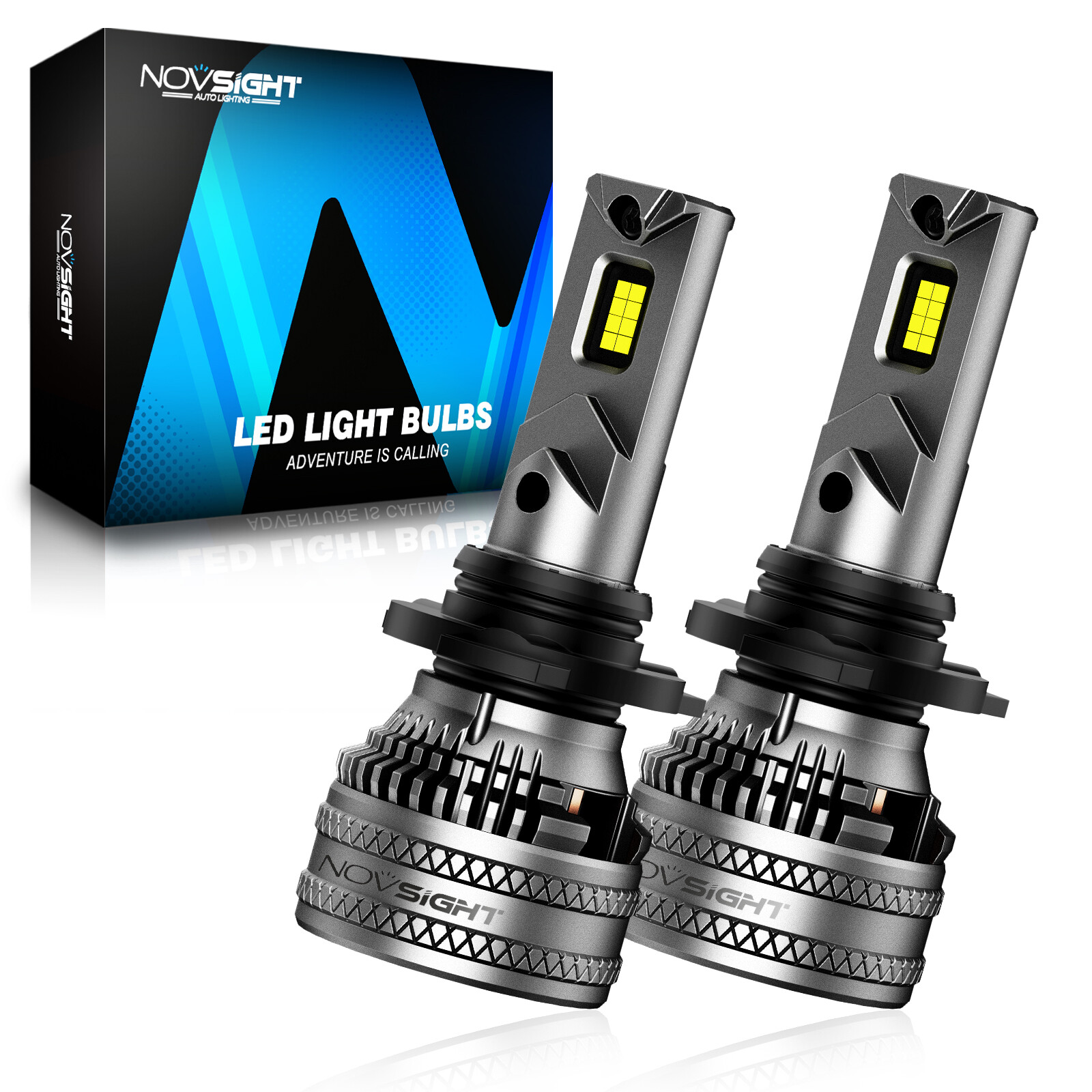 NOVSIGHT 9005 LED Headlight Bulbs High Low Beam Bright Lamp 6500K 40000LM 200W