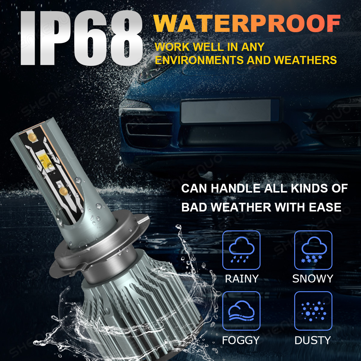 4x H7 & H11B LED Headlight High Low Beam Bulbs 6500K White Super
