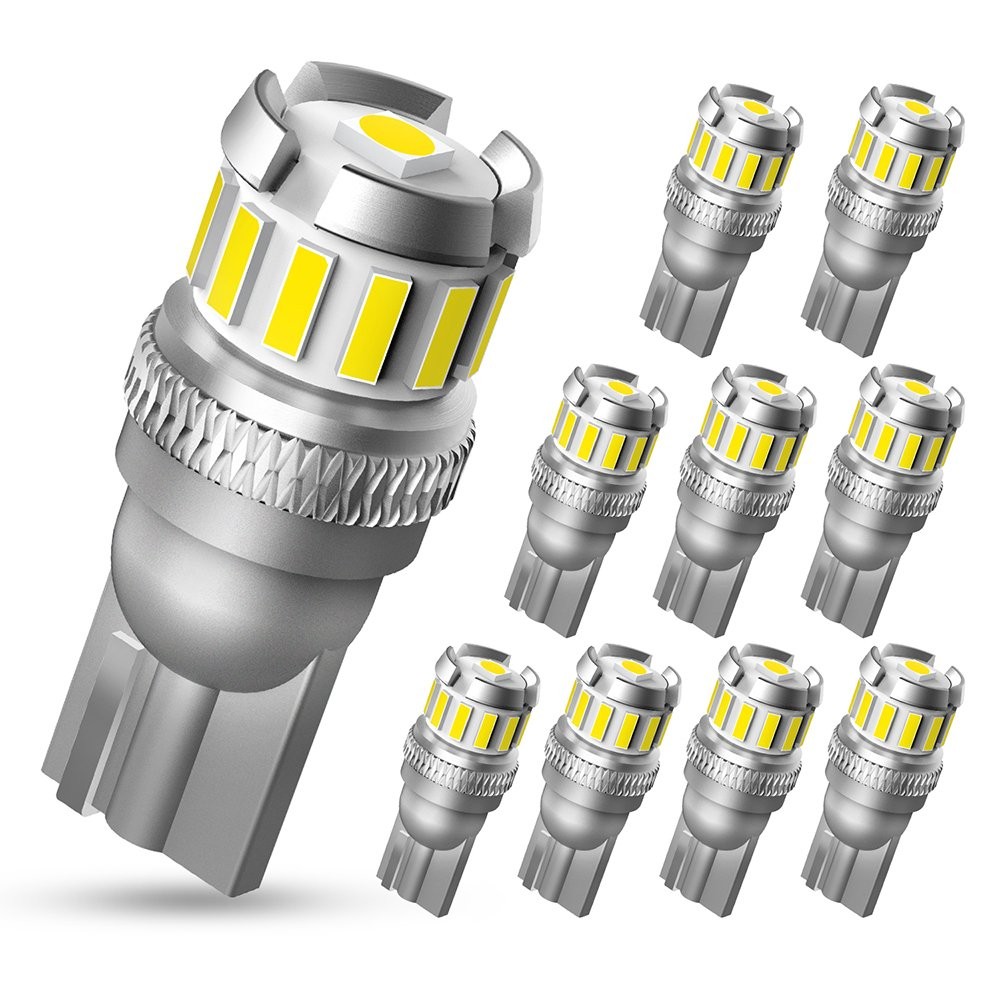 10x AUXITO T10 LED License Plate Map Light Bulb W5W White 168 2825 194 6500K E
