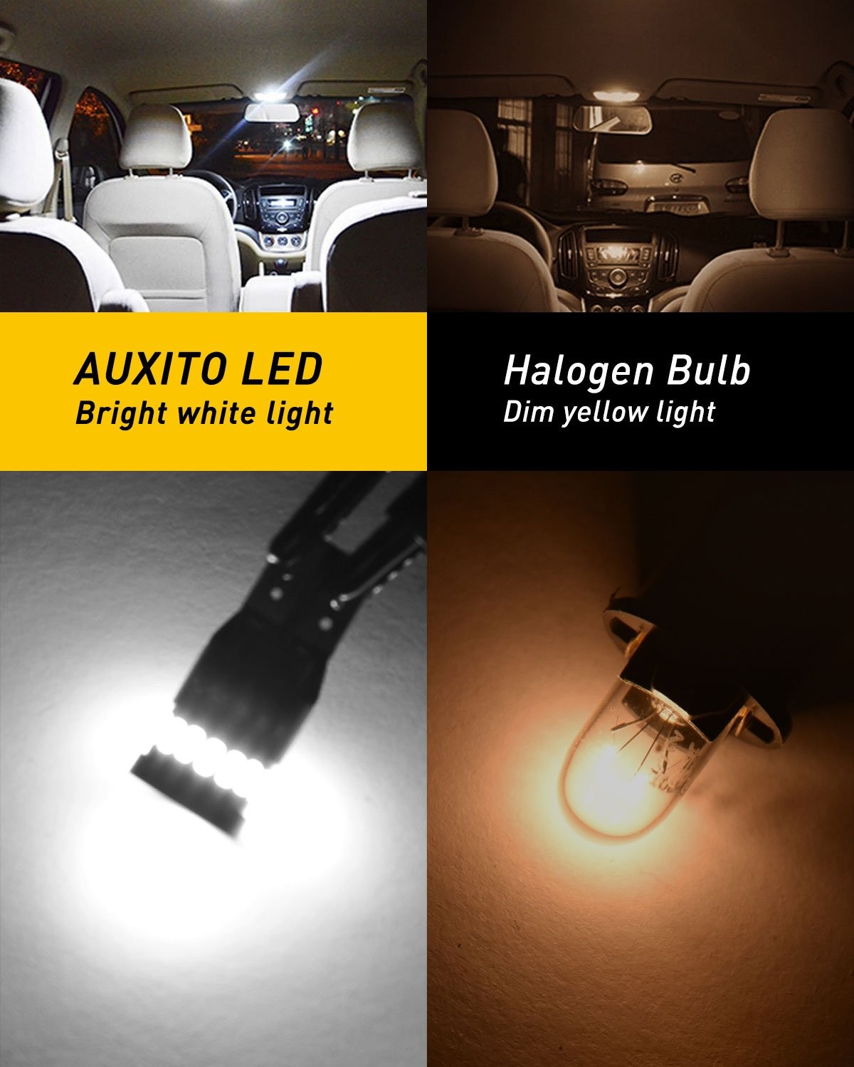 T10 CAR BULBS LED ERROR FREE CANBUS XENON WHITE W5W 501 SIDE LIGHT BULB 24H PAIR