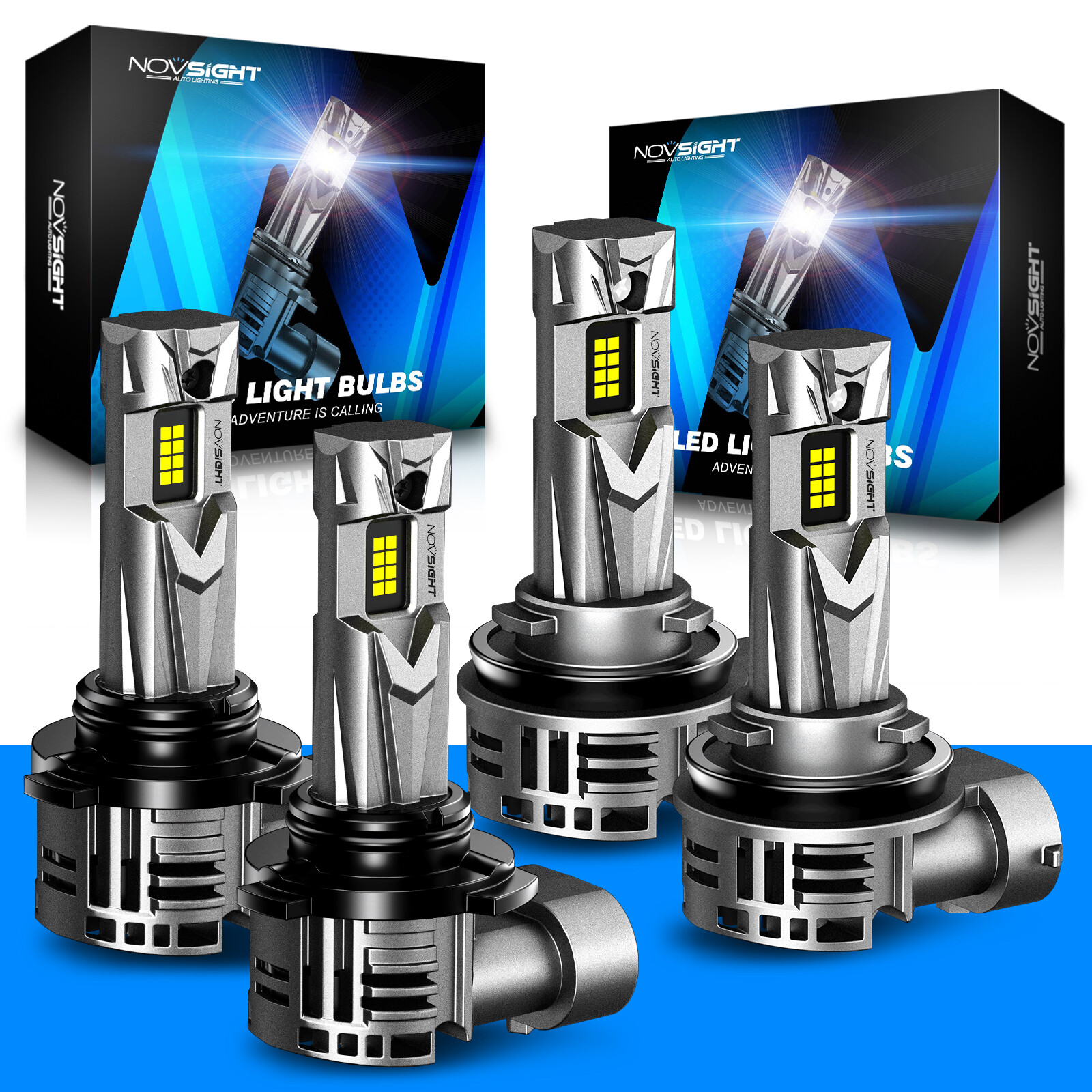 NOVSIGHT 9005 HB3 H11 LED Headlight Bulb Conversion Kit Hi/Low Beam Super Bright