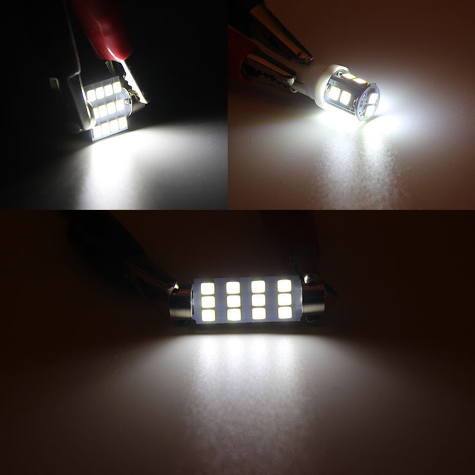 20pcs LED Light Bulbs Interior Kit Car Trunk Dome License Plate Lamp 6000K