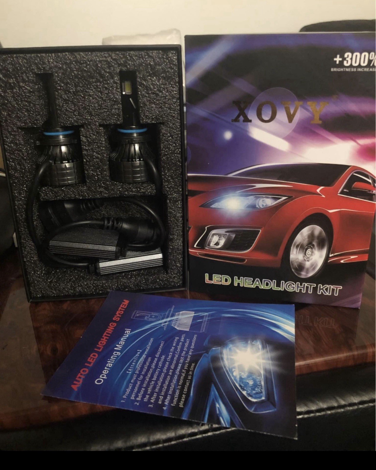 XOVY 9005/9006/HB3/HB4 LED Headlight Bulbs High Beam Low Beam 6500k Cool White