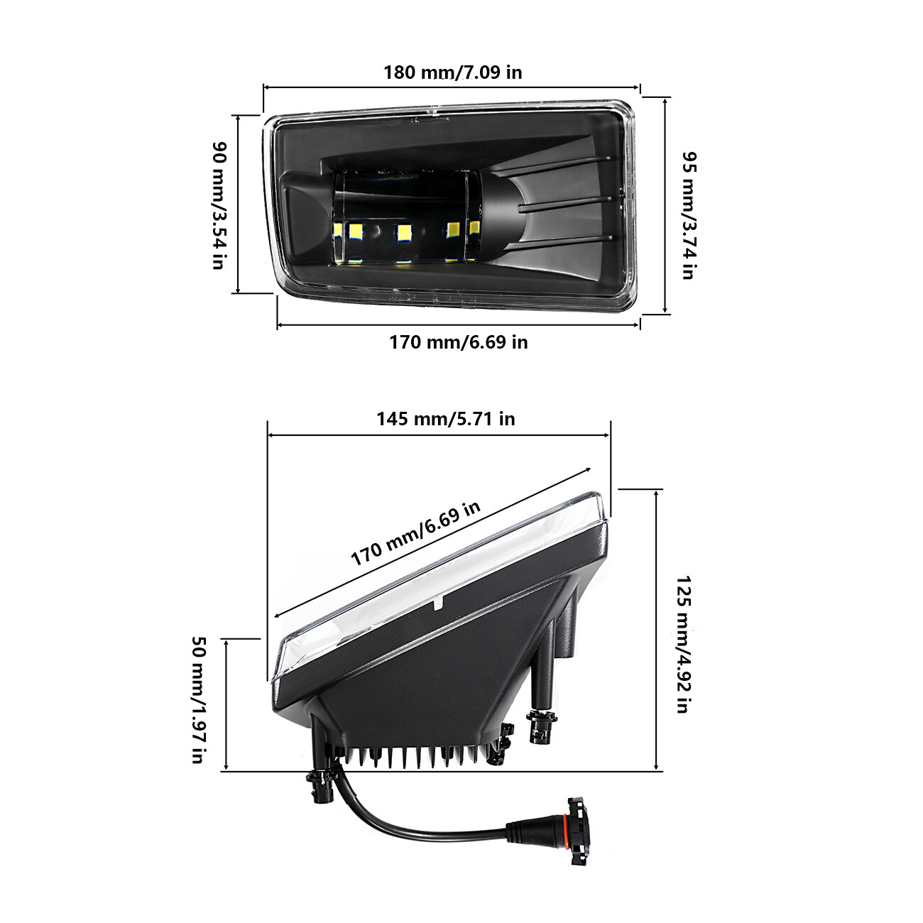 AUXBEAM LED Fog Lights Lamp for 2007-2016 Chevrolet Silverado 1500 2500HD 3500HD