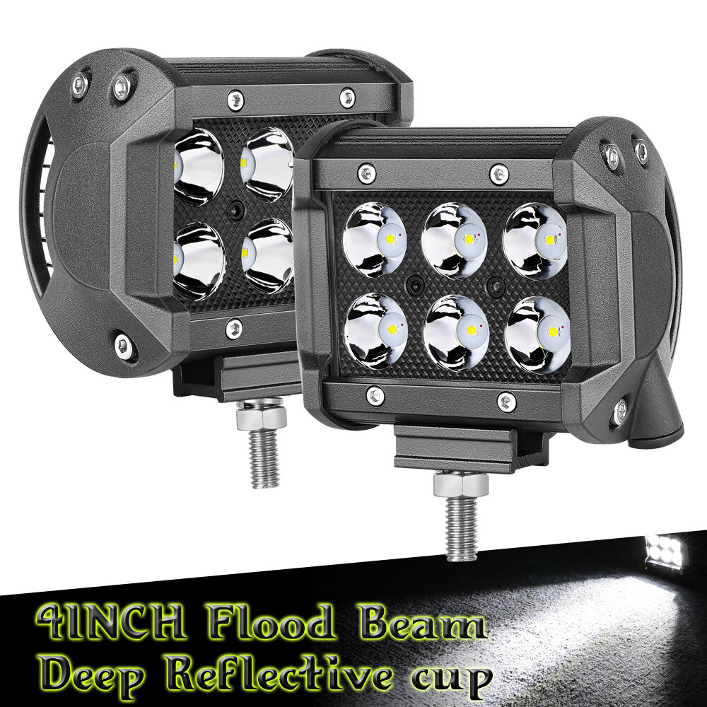 Dual Row LED Light Bar Pods 4″/7″/12″/20″/28″ Spot Flood Offroad Truck Driving