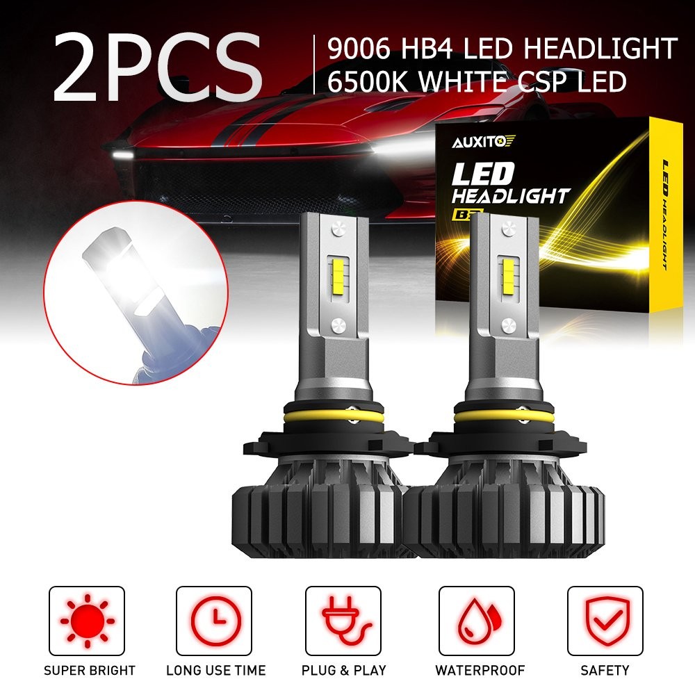 AUXITO B3 9006 LED Headlight Bulbs HI/LO 40000LM Beam 18W Ultra Bright 2PCS EOOR