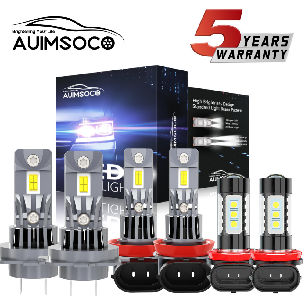 LED Headlights High Low Beam Fog Light Bulbs Kit 6500K For Ford Fusion 2006-2016
