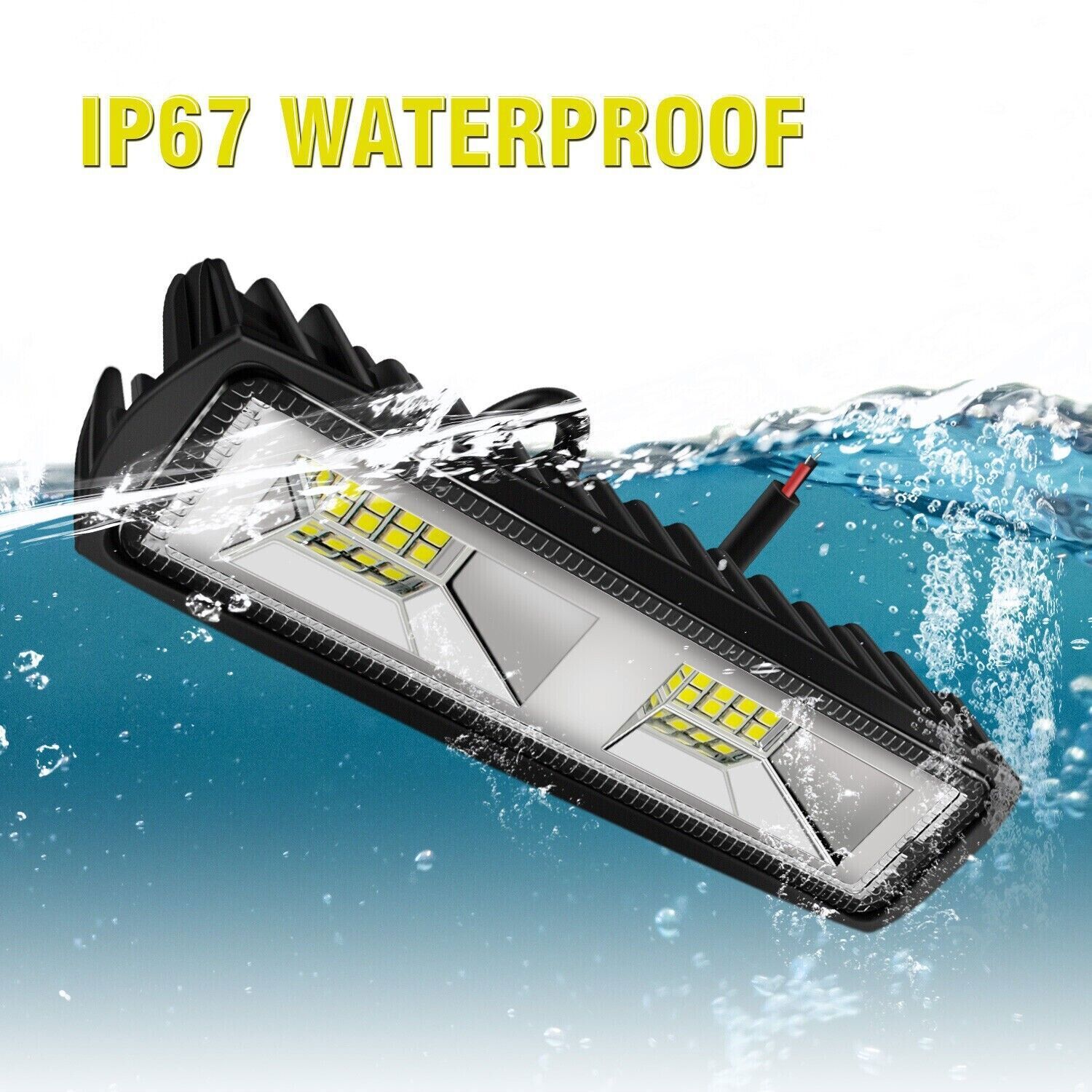 2Pcs 6″ 48W LED Work Light Bar Spot Pods Fog Lamp Offroad SUV ATV Truck