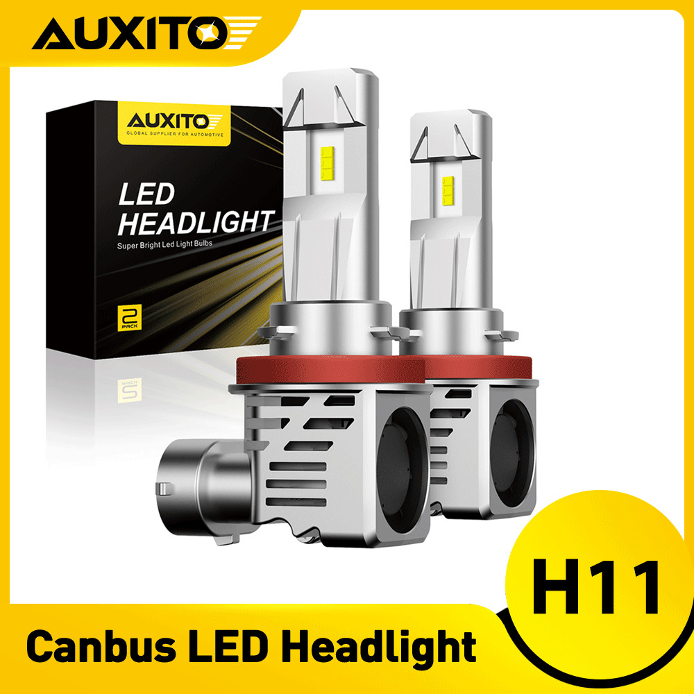 Auxito LED Headlight H11 Low Beam Bulb Canbus Kit 30000LM 6500K Ultra Bright 2PC