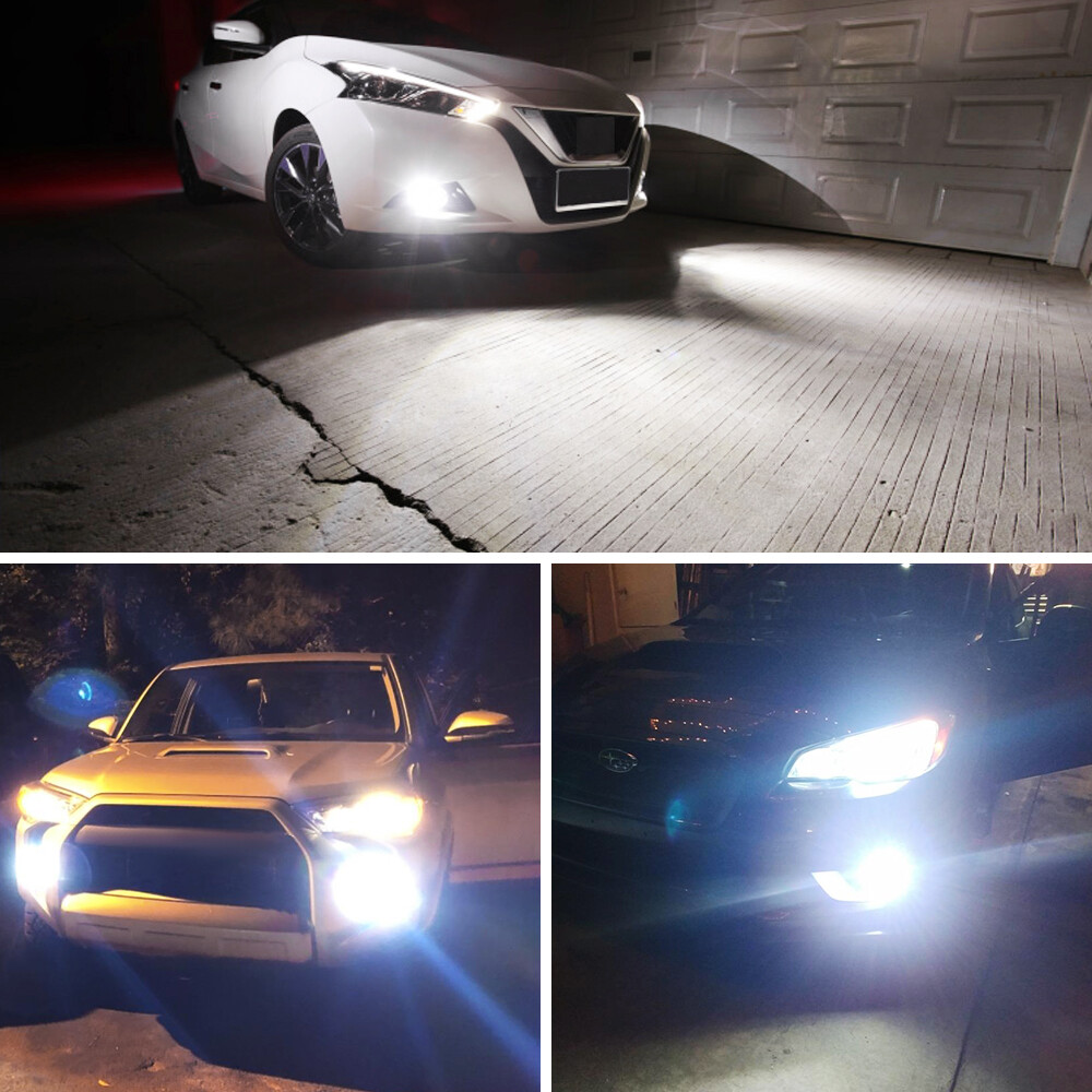 NOVSIGHT 9012 HIR2 LED Headlight Bulbs 6500K 10000LM Cold White Easy Install 2x