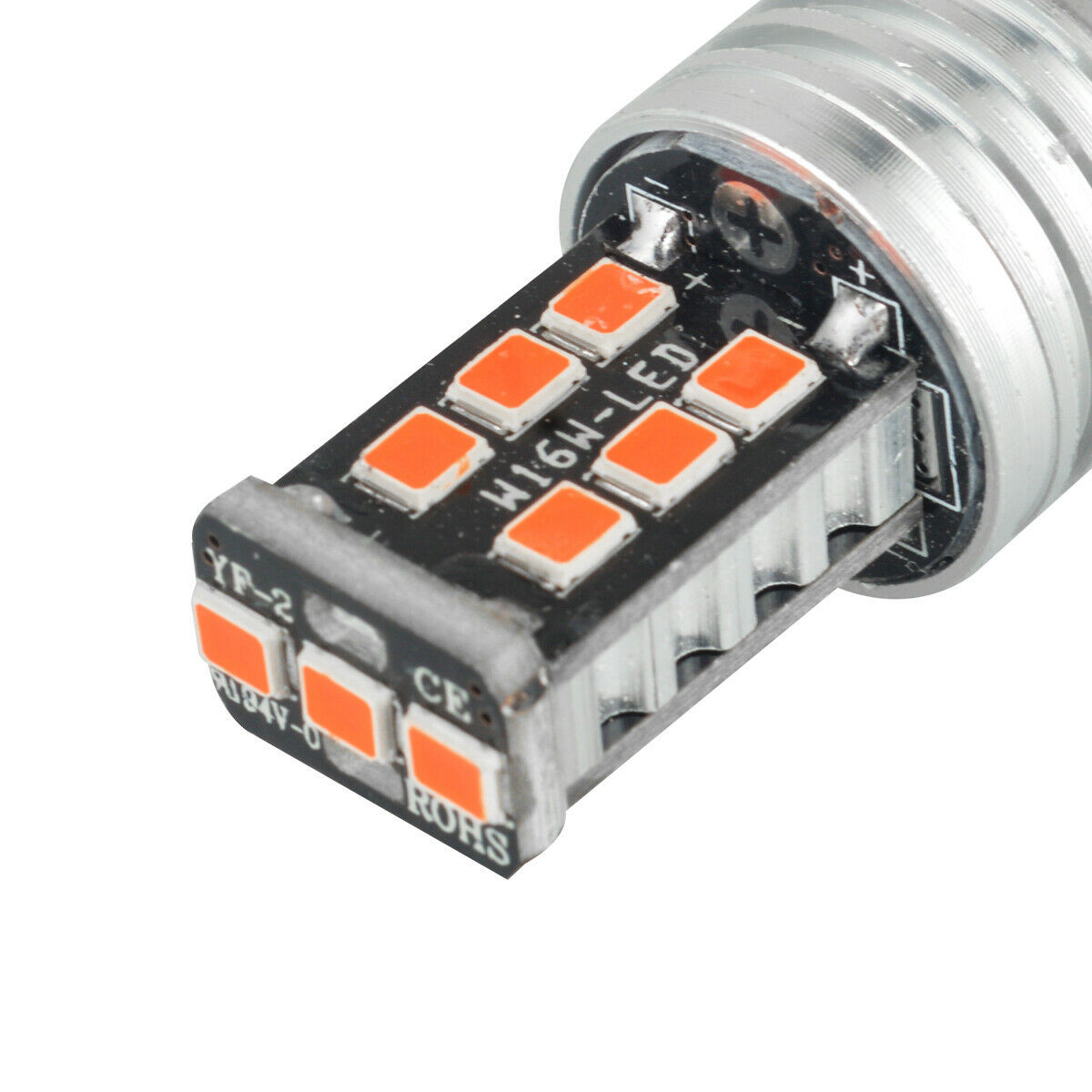 2x 1157 Amber Yellow LED Turn Signal Indicator Parking Light Bulbs CANBUS 15SMD