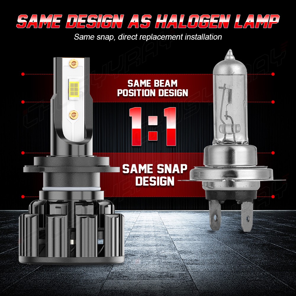 Super Bright White H7 H7 H11 CSP LED Headlight High Low Beam Fog Light Bulbs Kit