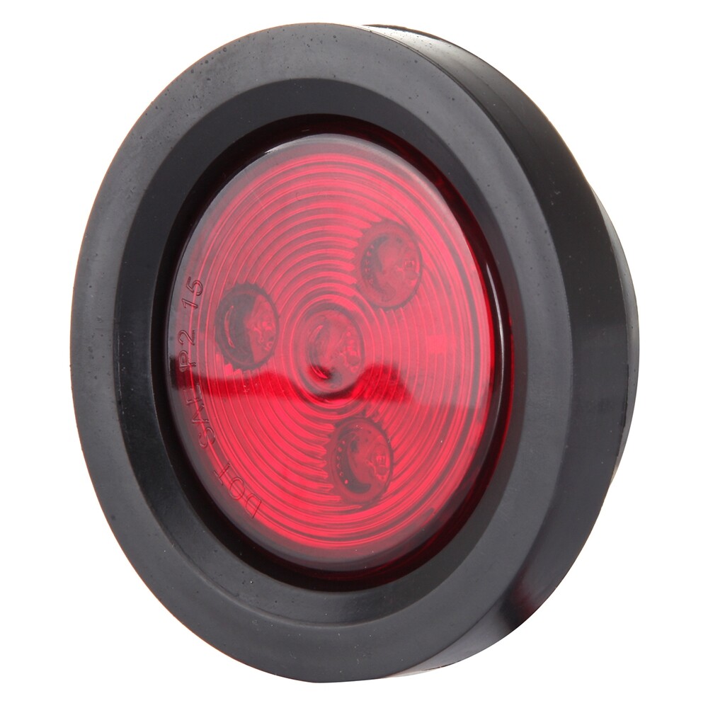 12X AMBER RED 2.5 INCH ROUND 4 LED LIGHT TRUCK TRAILER SIDE MARKER CLEARANCE