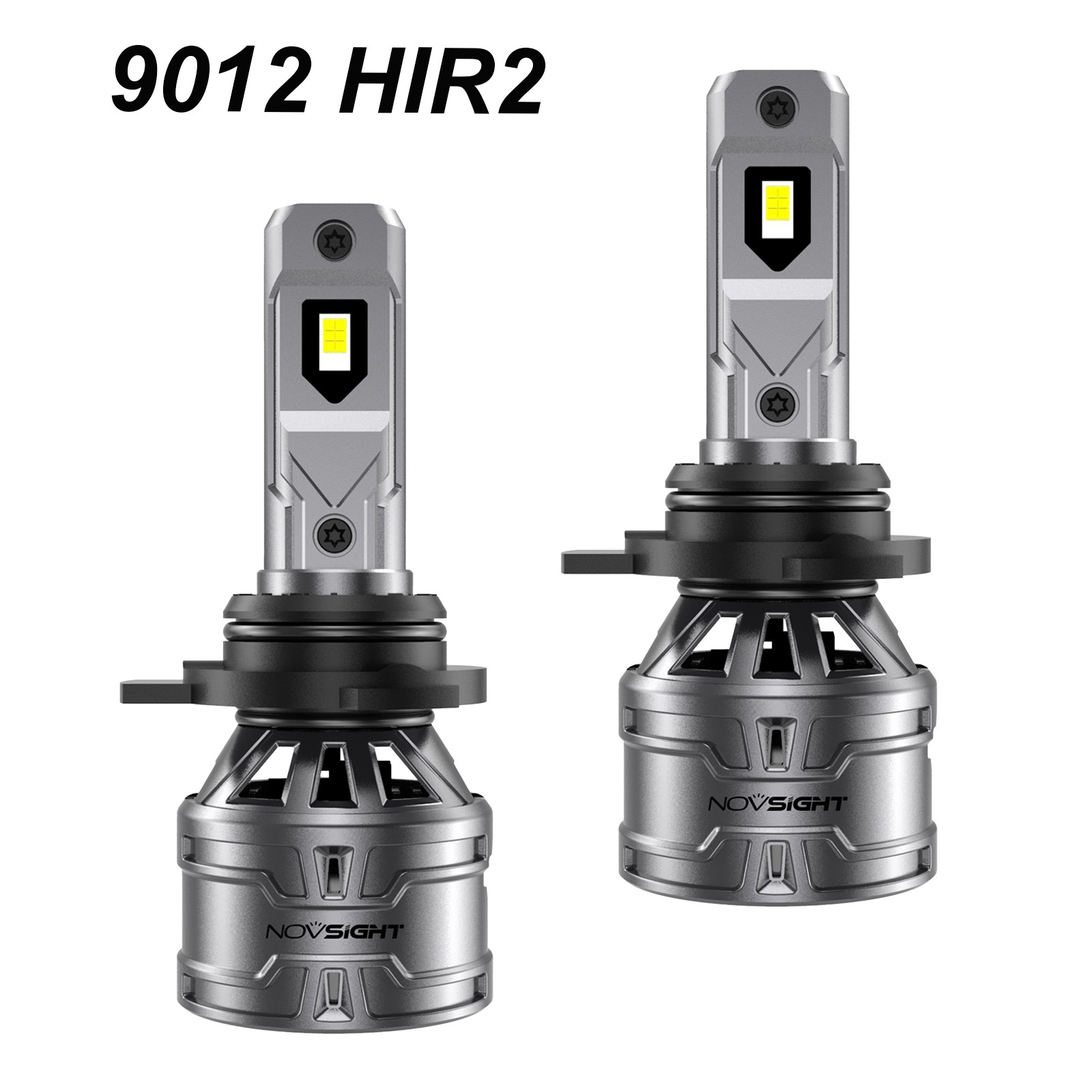 NOVSIGHT 9012 LED Headlight Bulbs kit Hi Low Beam 6500K Super Bright High Power