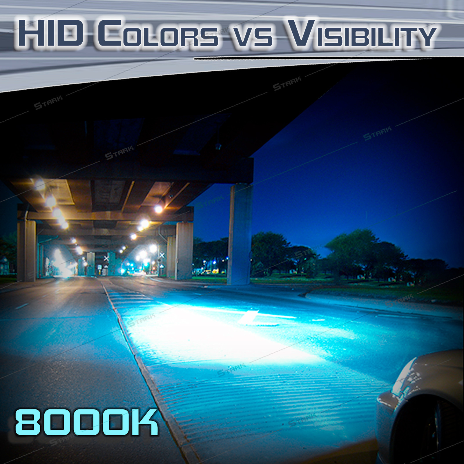 35W / 55W Xenon HID Bulbs High Beam 8000K Ice Blue – 9005 HB3 Replacement x2 (E)