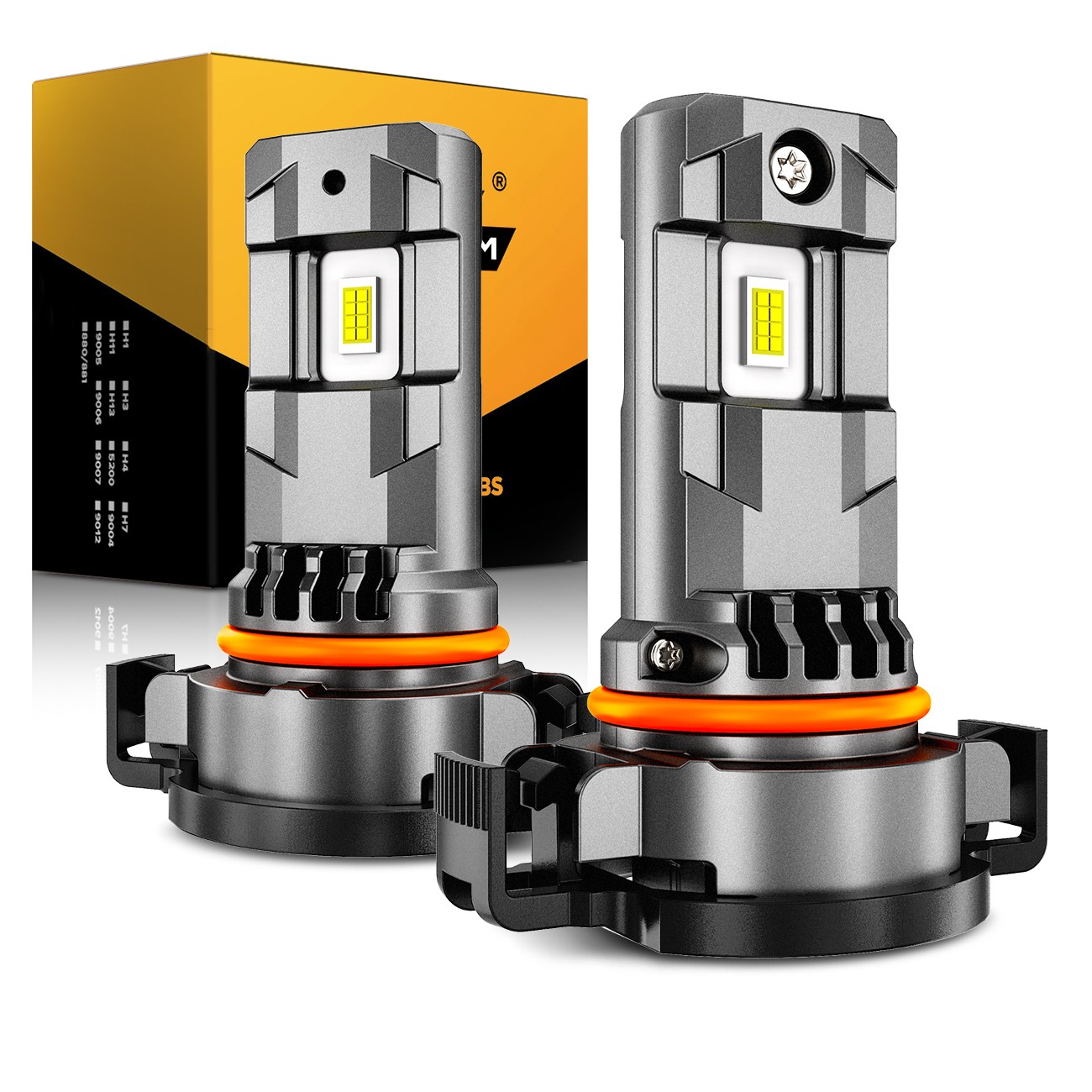 AUXBEAM LED H16 5202 Fog Light Bulb White 6500K High Power Lamps Fanless 25000LM
