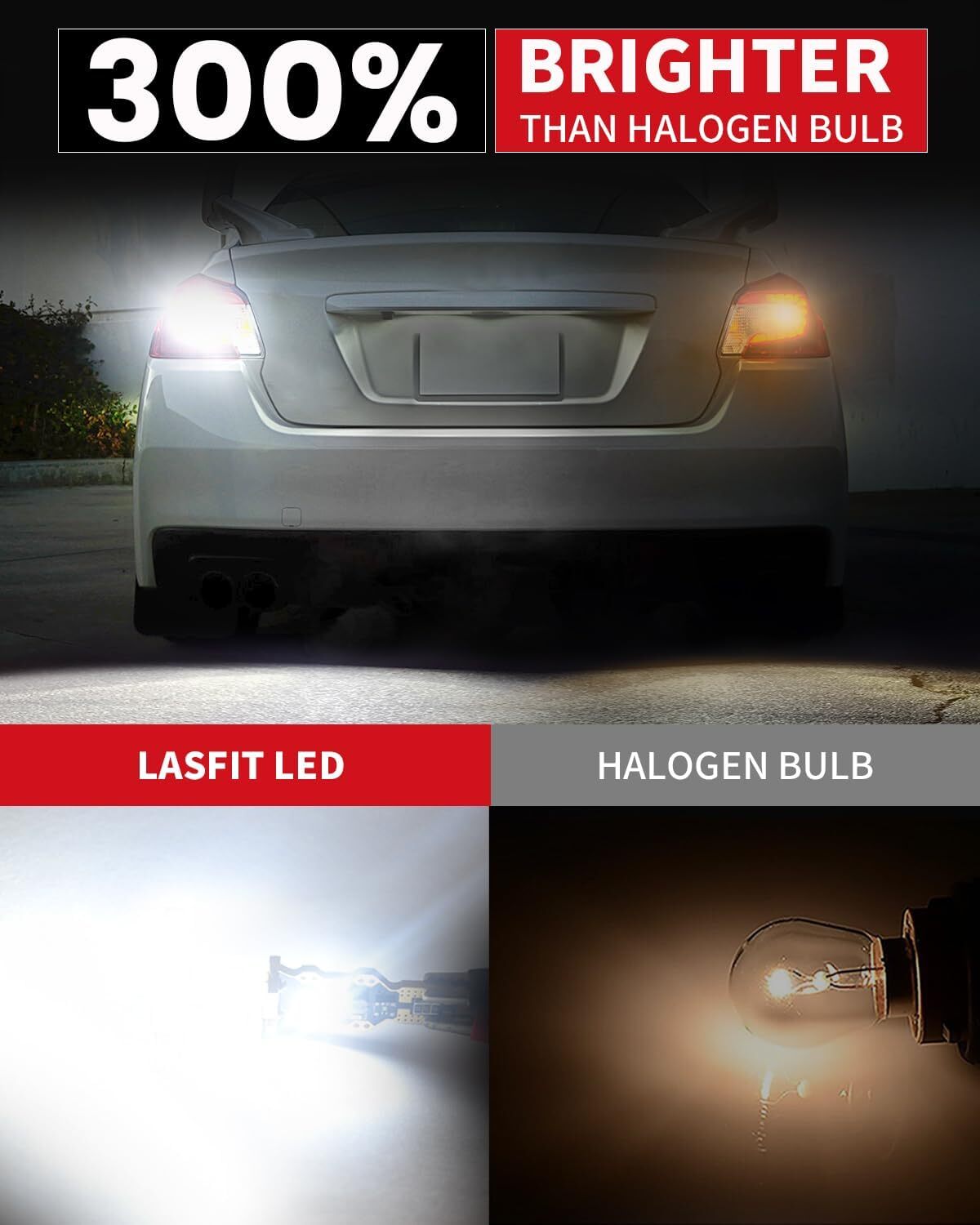 GloDrv T15 921 W16W 912 CANBUS LED Reverse Backup Light Bulb 2400LM White 6000K