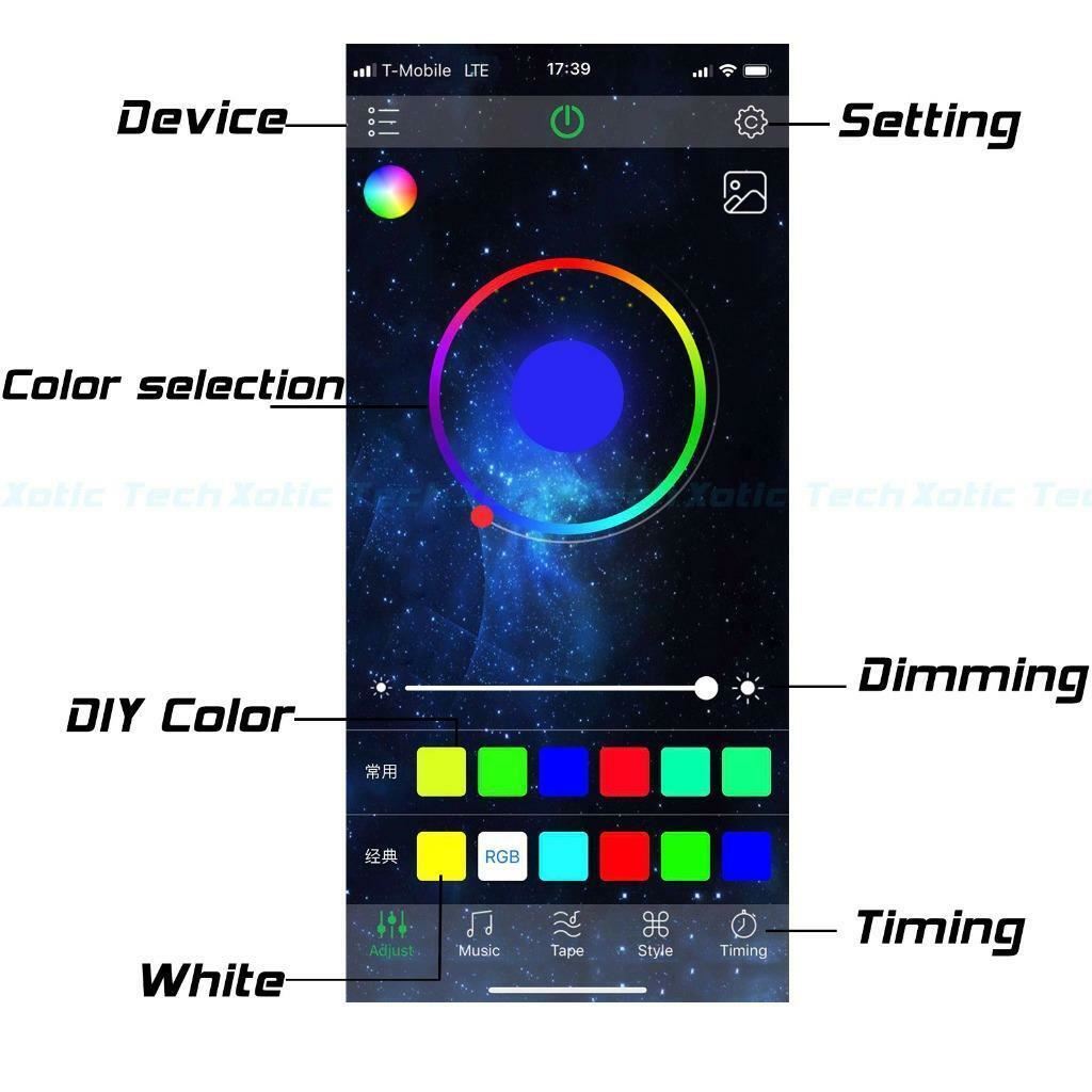 Multi-color Smart Phone Control 5202 H16 LED Decoration Bulbs Fit Chevrolet GMC