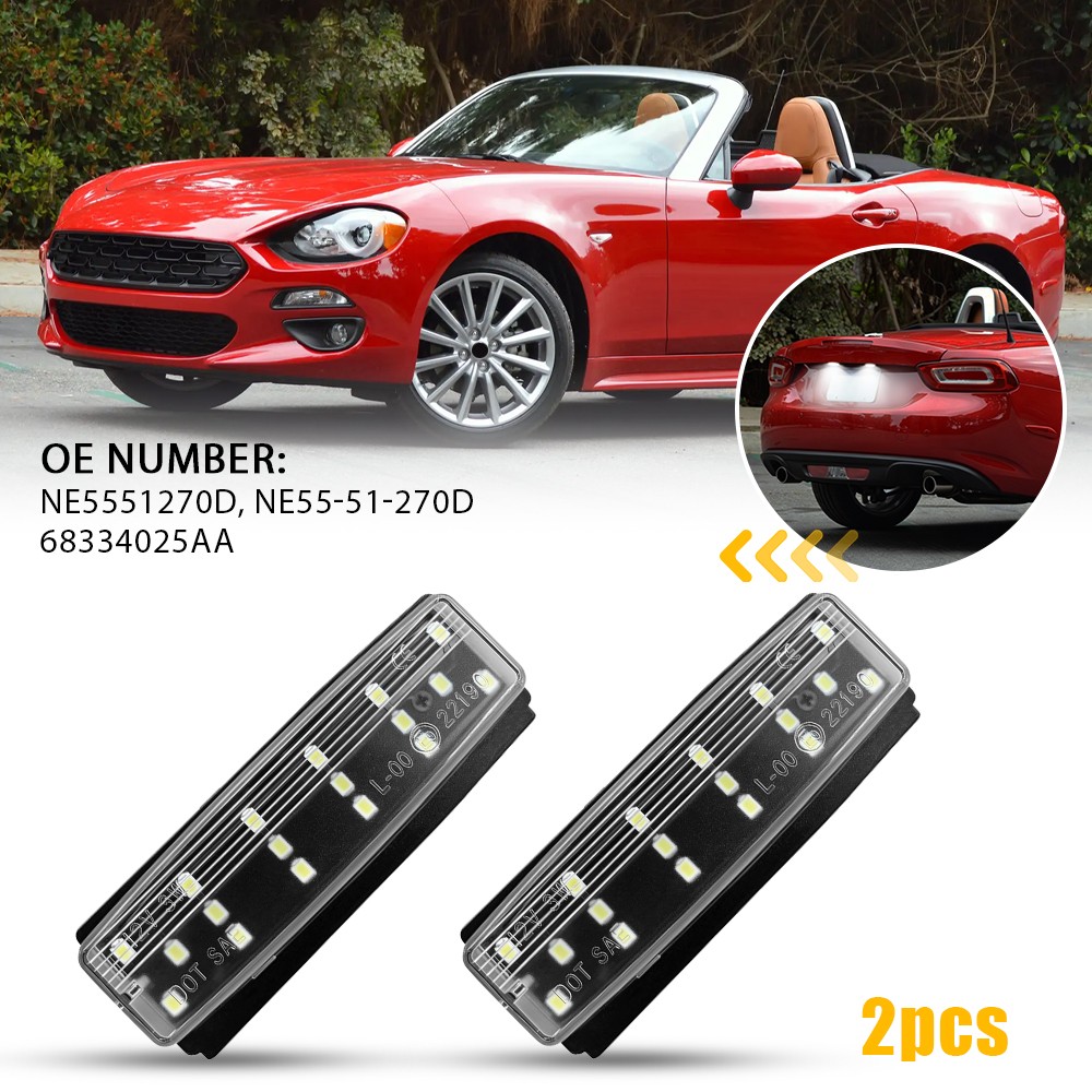 Clear For 2006-2013 2014 2015 Mazda MX-5 Miata White LED License Plate Light EAQ
