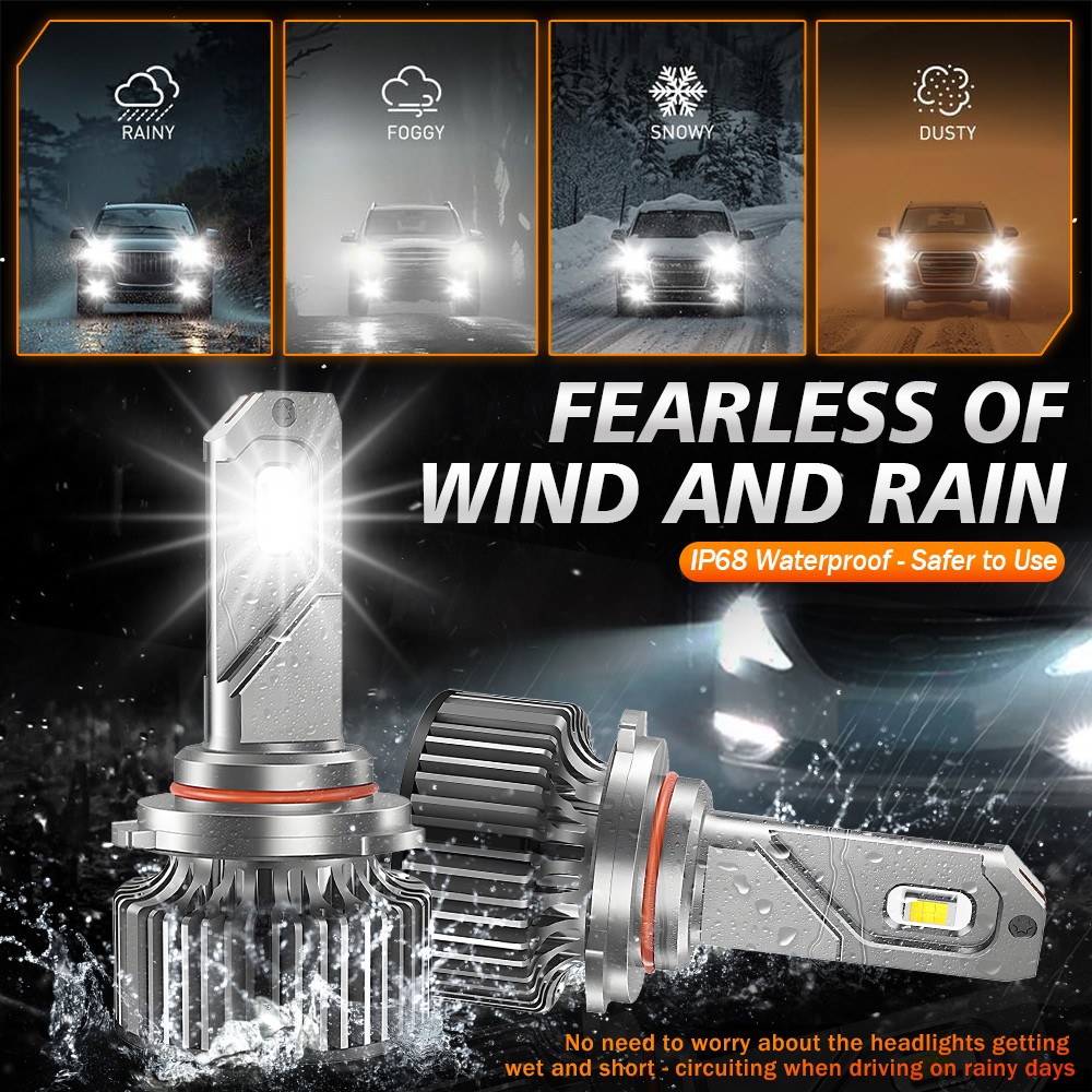 6x LED Headlight Bulb Hi/Lo Beam Fog Light 20000Lm For Dodge Charger 2011-2014