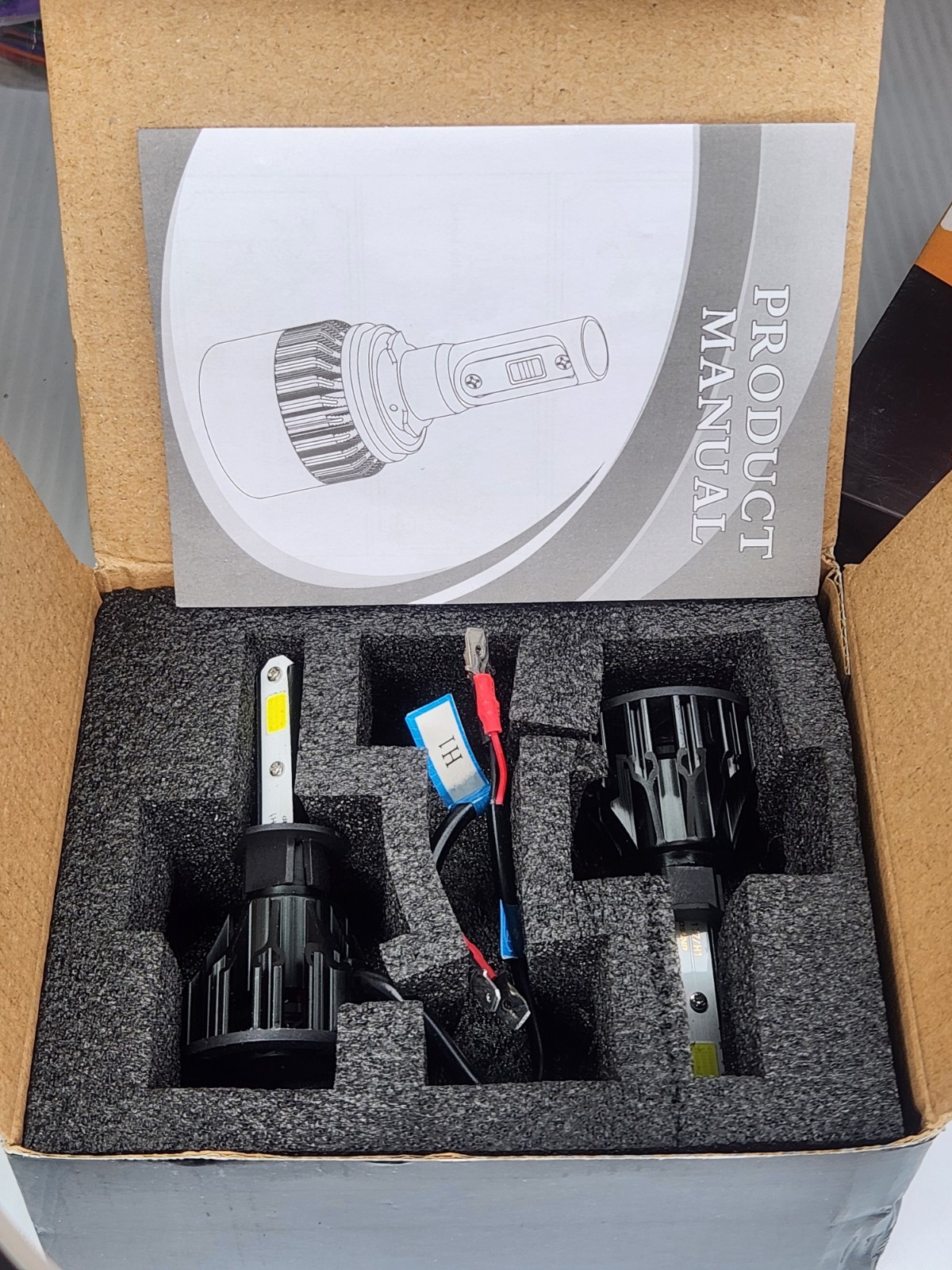 AUXBEAM H1 LED Headlight Bulb Kit High Low Beam 25000LM Super Bright 6500K White