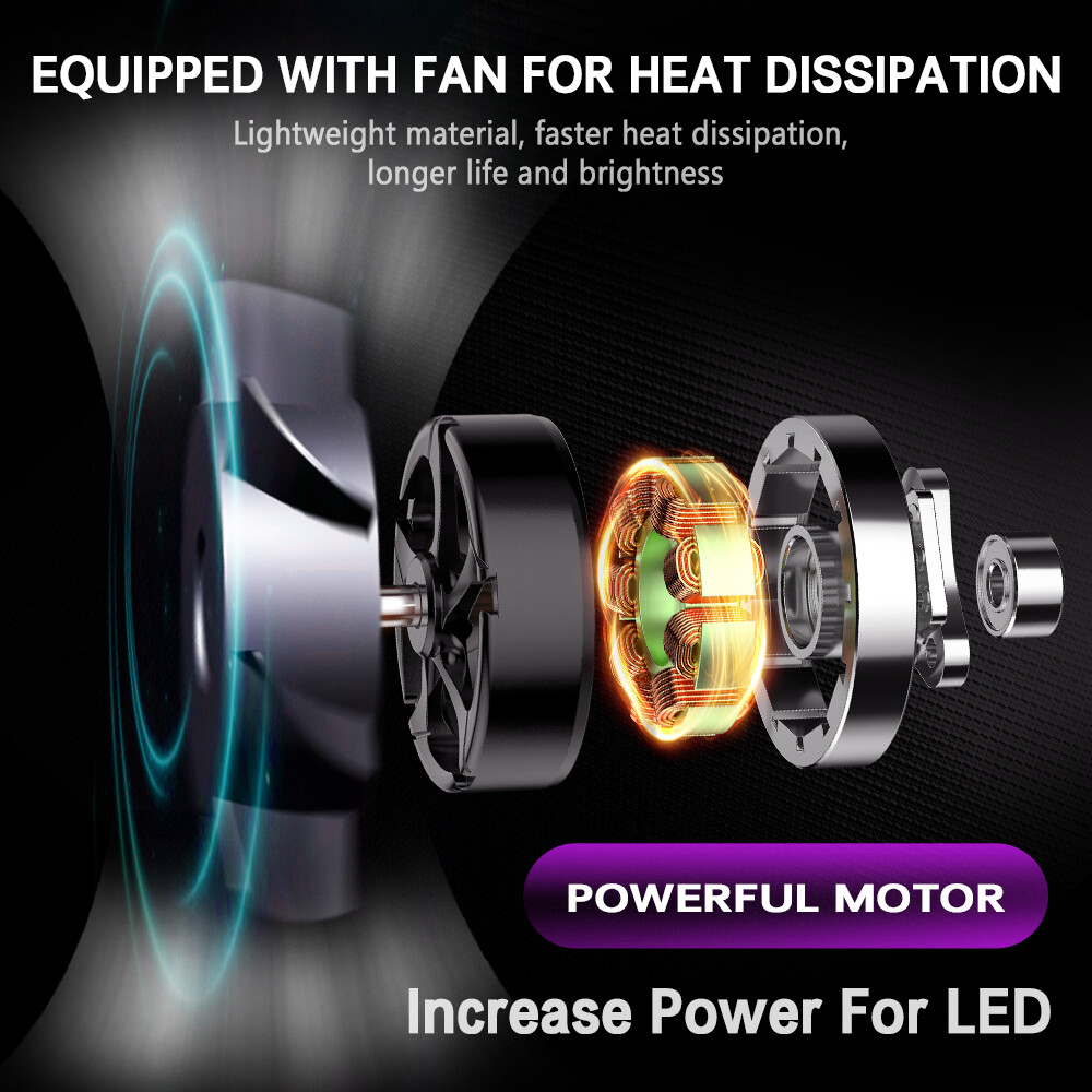 Kit 2 PCS H7 LED Bulbs Cool White High/Low Beam Conversion For F2 V6