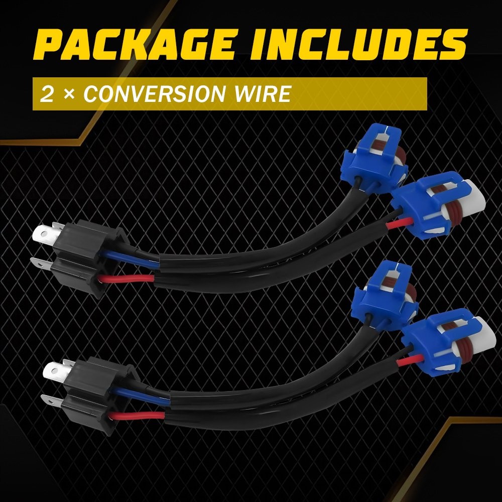 Conversion Wire 9003 H4 TO 9005 9006 Two Harness Head Lamp Adapter Plug Play New