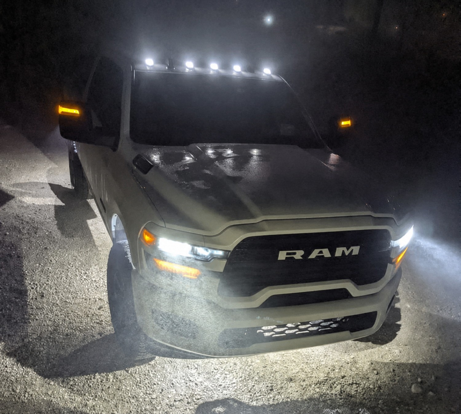 OE-Replace Smoke Lens White Full LED Cab Roof Lights For Dodge 19+ RAM 2500 3500