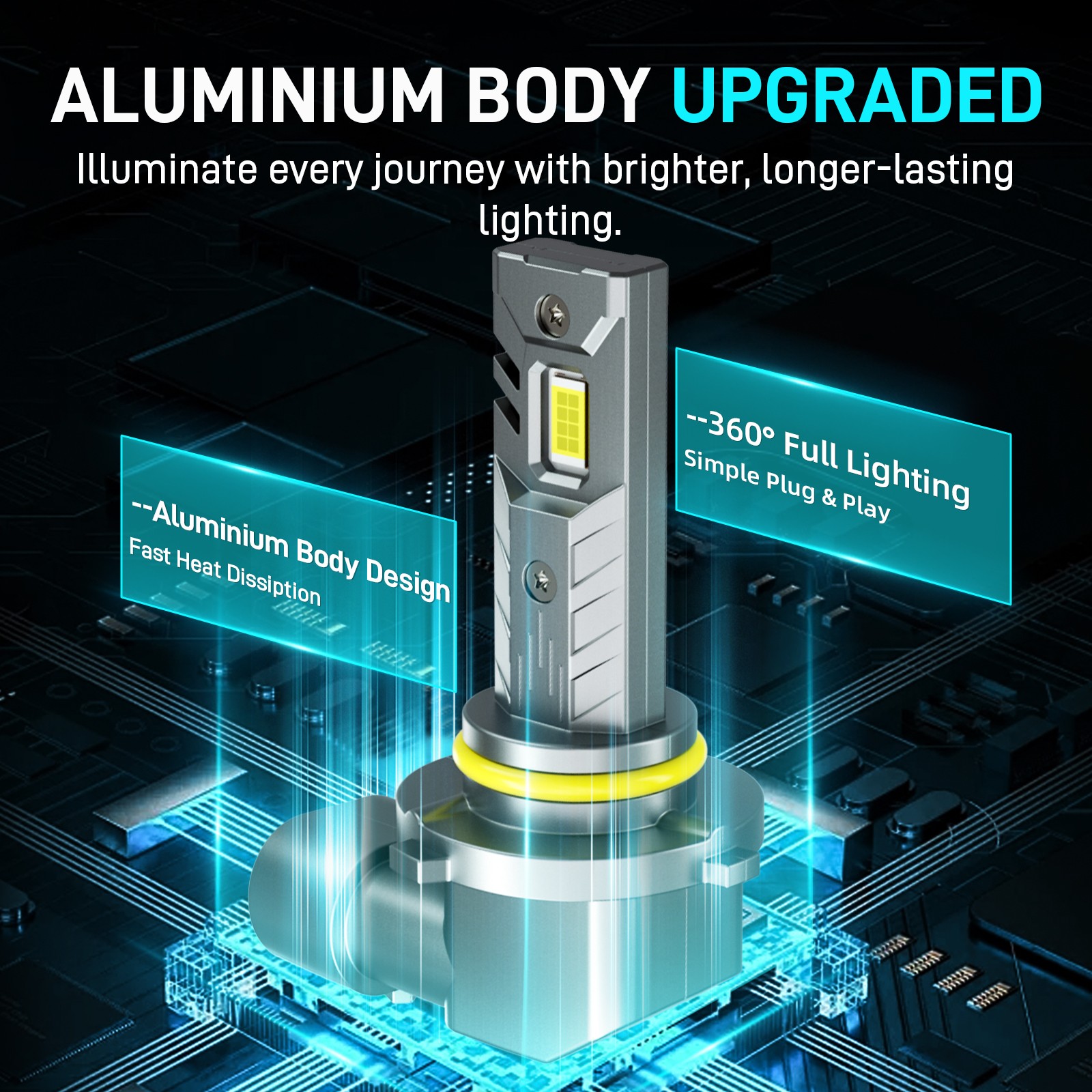 6500k LED Headlight Bulb 9005/HB3 9006/HB4 Hi/Lo Beam For Toyota Camry 1992-1996