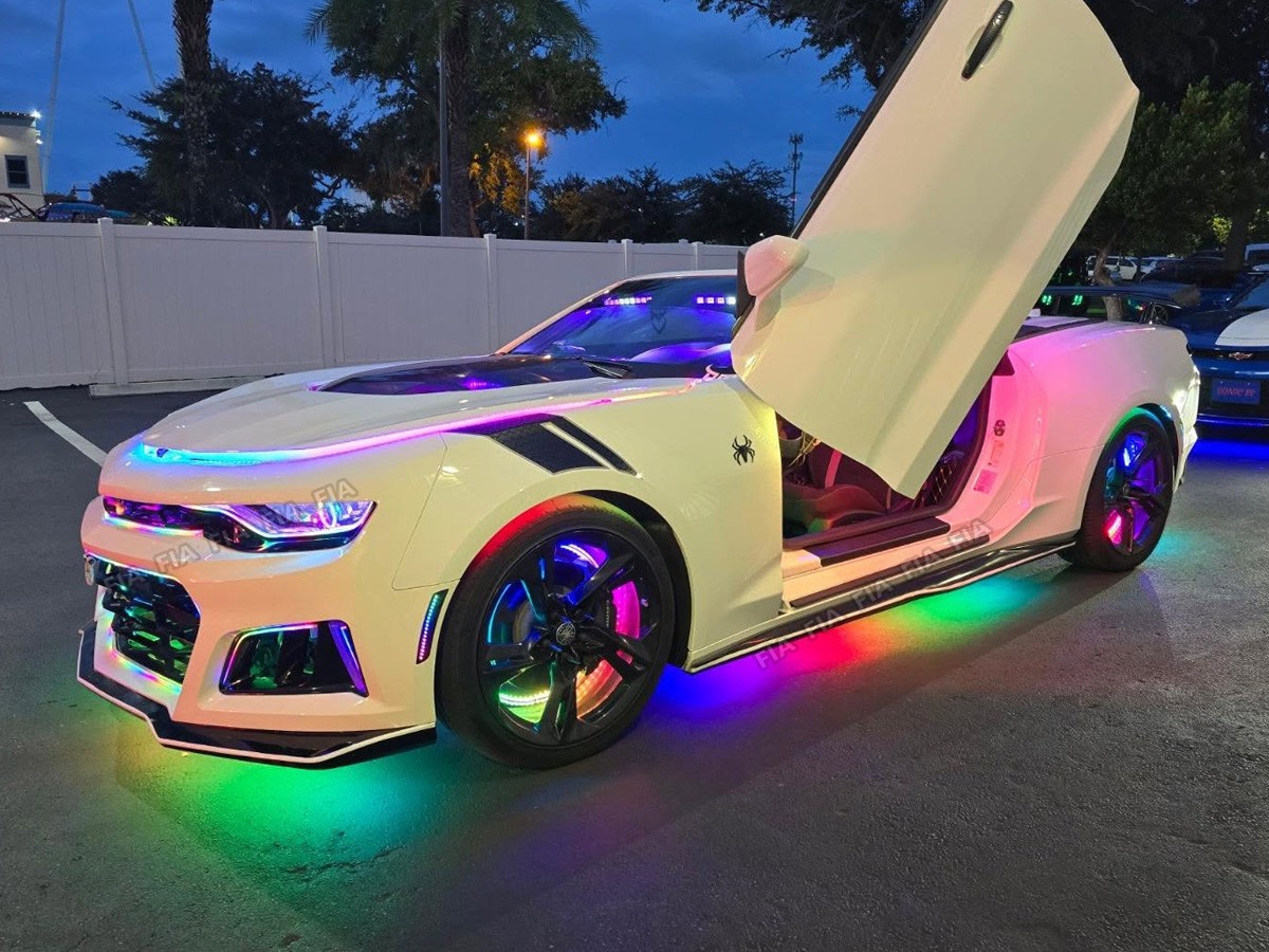 2/3/4 Row 15.5“ 17.5“ Chasing LED Wheel Lights + Underglow LED Strips 8PCS Kit