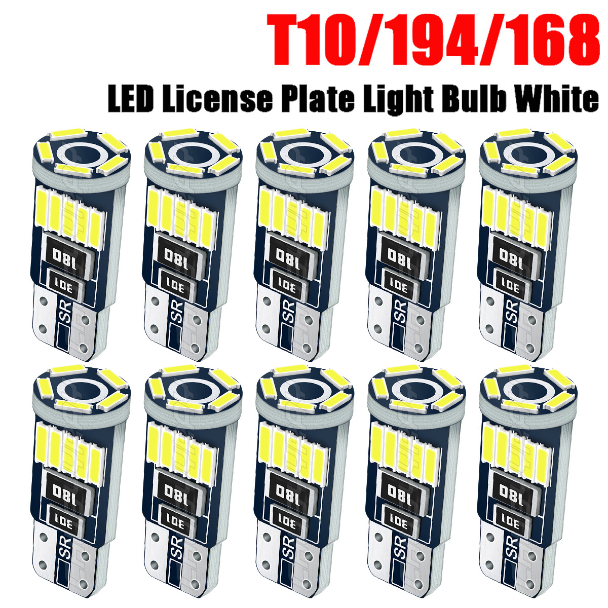 1000LM White 194 LED License Plate Light Bulb for 1996-2020 Nissan Pathfinder