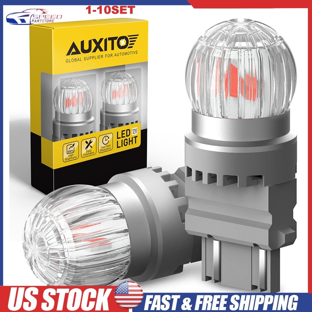 AUXITO 3157 3156 Reverse Backup Tail Brake Turn Signal LED Light Bulb Red 2-20X