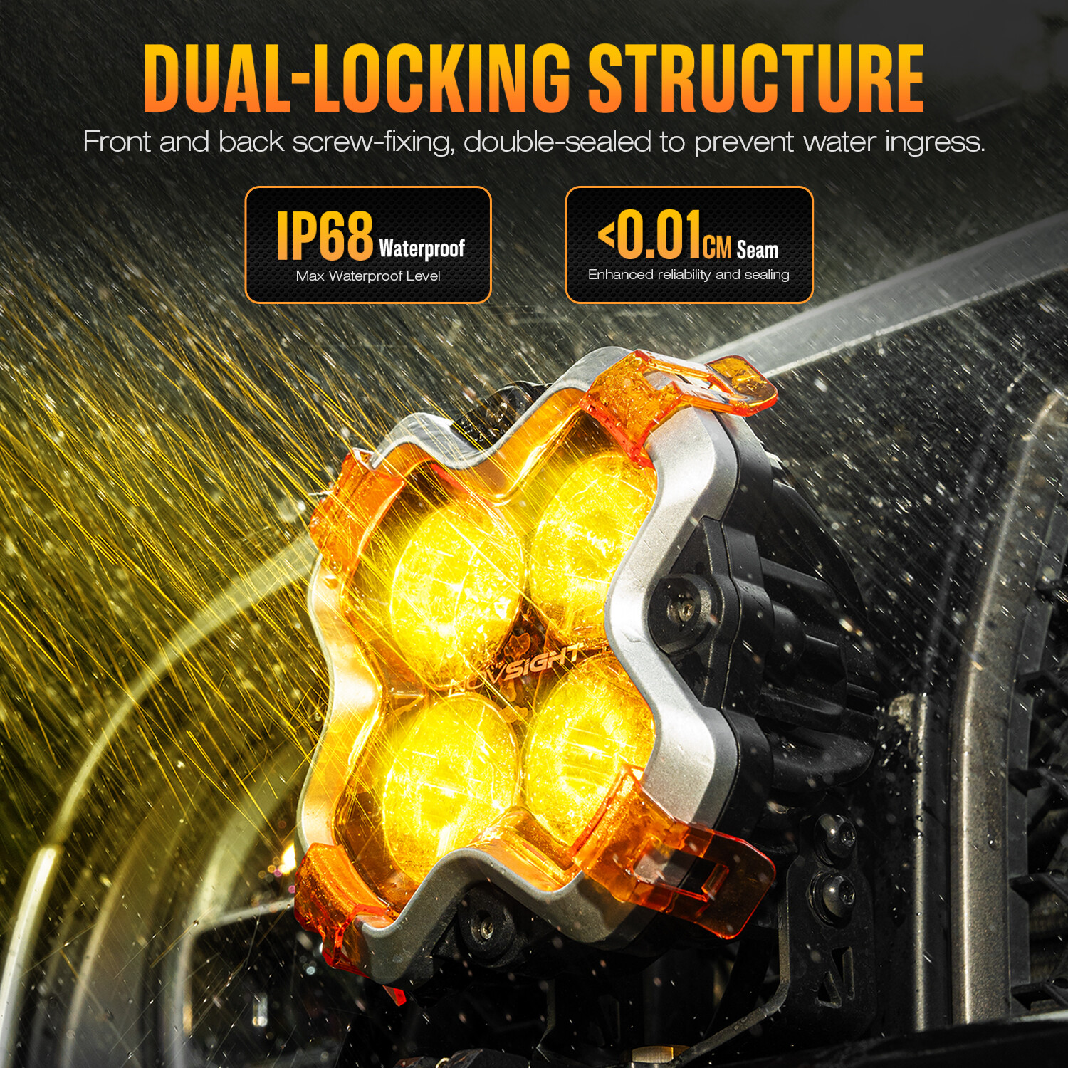 NOVSIGHT HALO Series 6″ LED Work Light Spot Flood Pods Offroad Truck UTV SUV 4WD