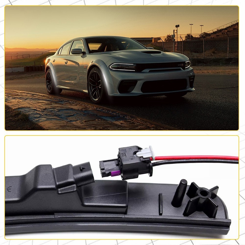 For Dodge Charger 2015-2023 Front Rear Side Marker Light Lamps Smoked LED EOOR