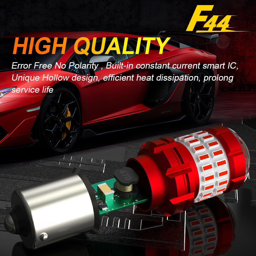 1156 7506 Red Strobe Flash Blinking LED Brake Tail Stop / Reverse Backup Light