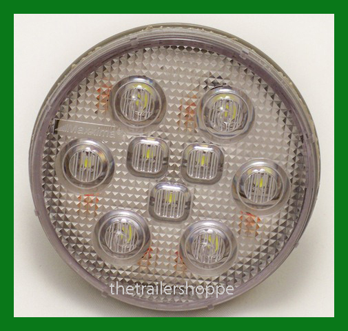 Reverse Back-Up 9 LED 4″ Round Grommet Mount White Trailer Light