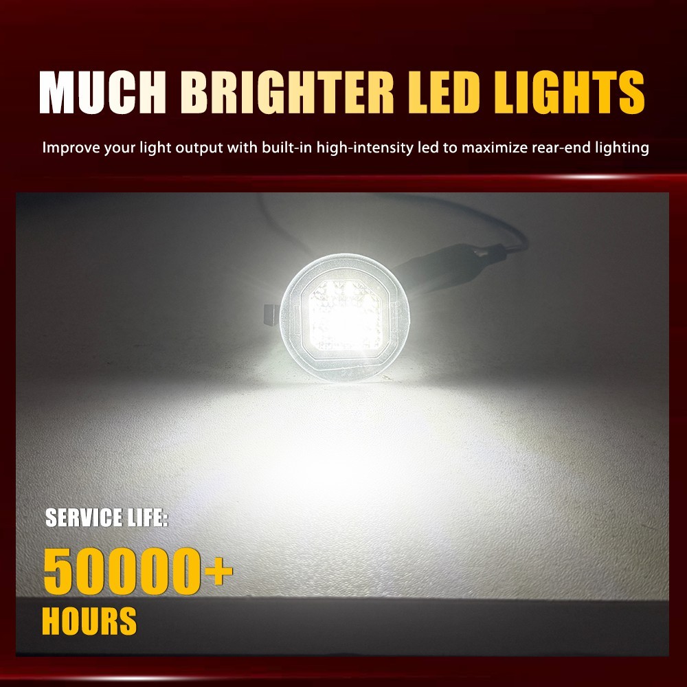 2X Exterior White LED Puddle Lamp Fit Chevrolet Suburban Tahoe 2015 2016-2020 EK