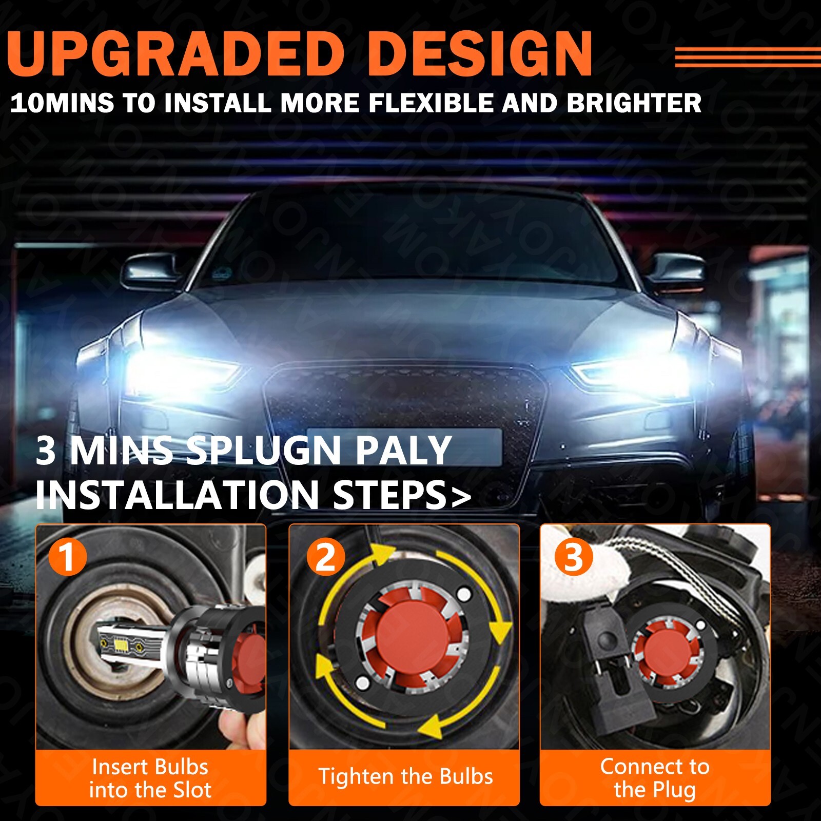 For Dodge Ram 1500 2006-2010 4Pcs 9008 H13 9145 LED Headlight Bulbs Fog light