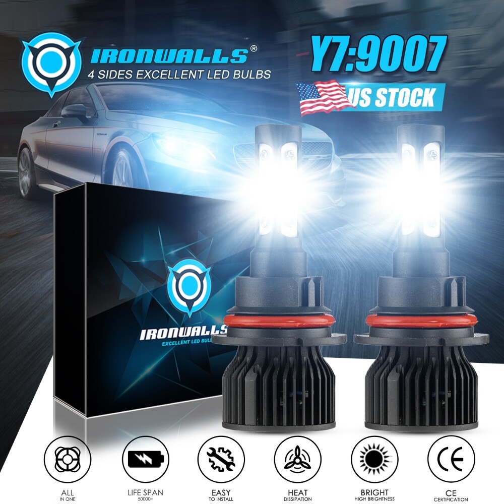 4 Side 9007 LED Headlight Bulbs for Ford F-150 F-250 F-350 Super Duty Hi/Lo Beam