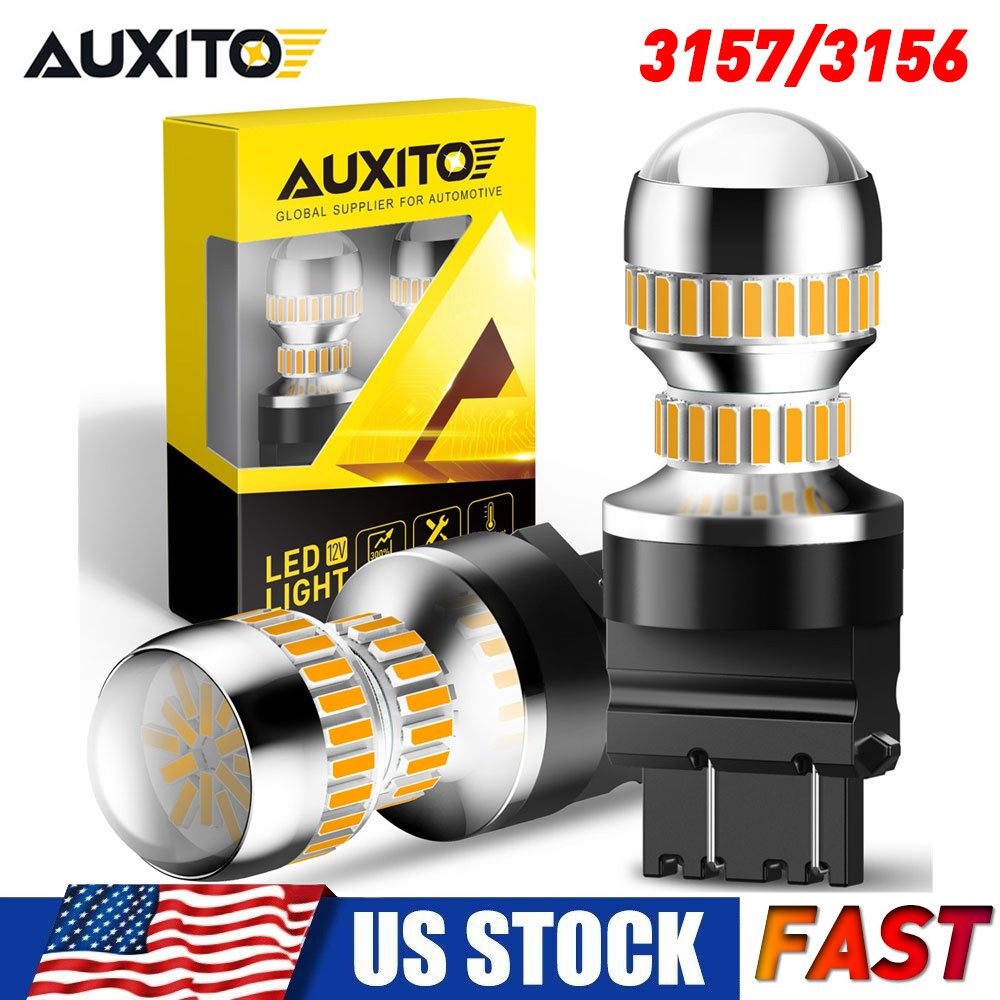 3156 3157 LED Amber Yellow Turn Signal Parking DRL High Power Light Bulbs 2800LM