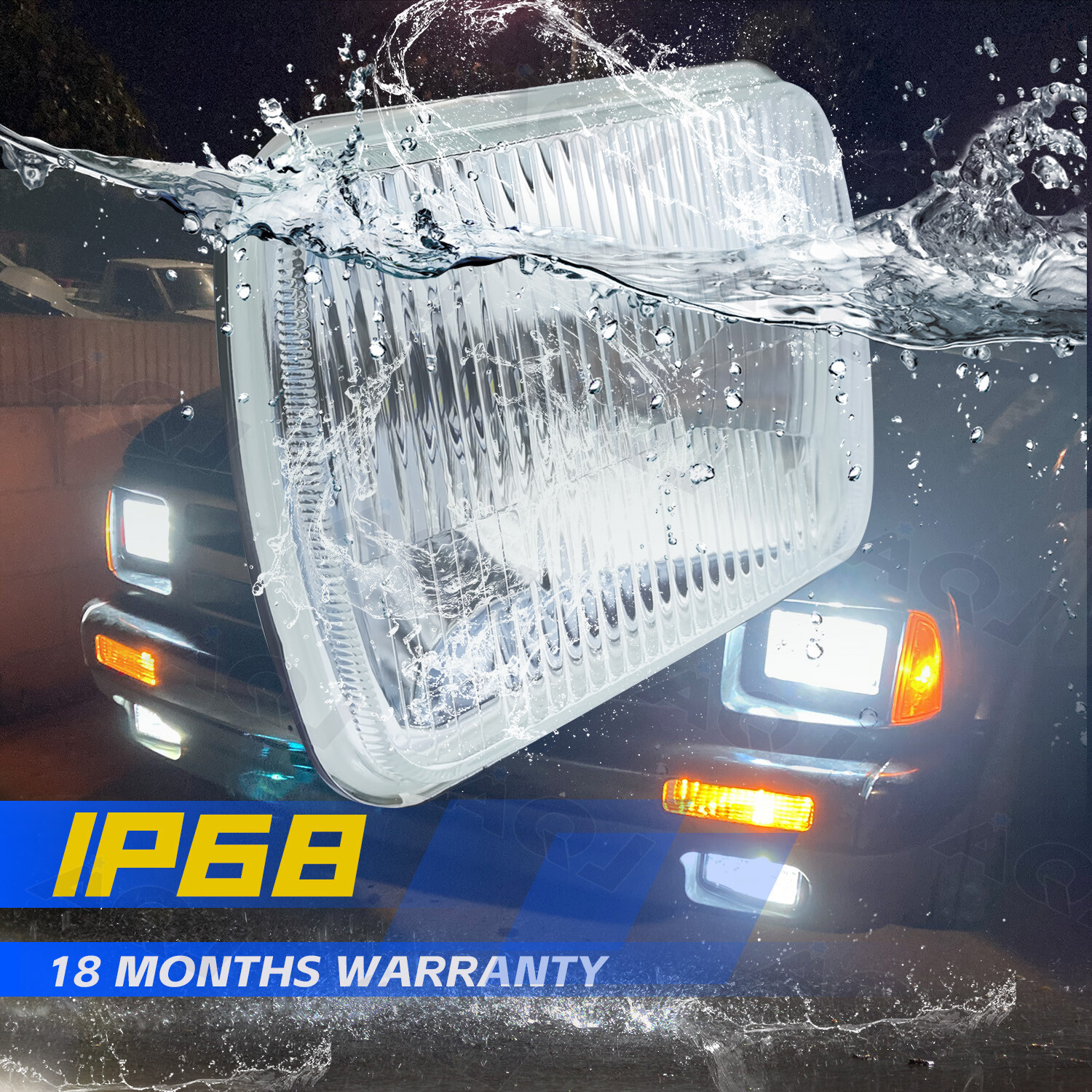 DOT 2x 100W 5×7″ 7×6″ LED Headlights Hi/Low Fit for Ford F-650 F-750 2000-2015