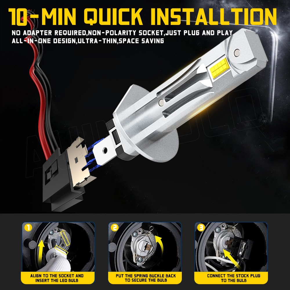 2X NEW CSP LED Headlight Bulbs Super power combo For BMW E30 E34 E24 E36 E38